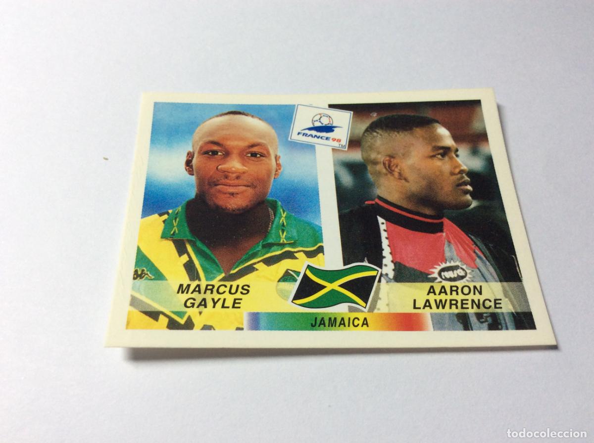Cromos de F&uacute;tbol: 561 Marcus Gayle / Aaron Lawrence Jamaica CROMO STICKER Francia 1998 PANINI