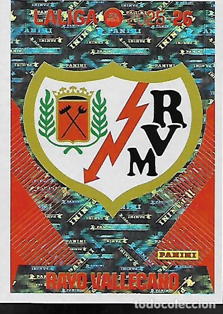 Cromos de F&uacute;tbol: 1.- ESCUDO RAYO VALLECANO - COLECCIONES ESTE 2025/26 (PANINI)