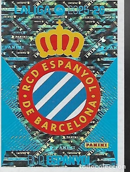 Cromos de F&uacute;tbol: 1.- ESCUDO ESPANYOL - COLECCIONES ESTE 2025/26 (PANINI)