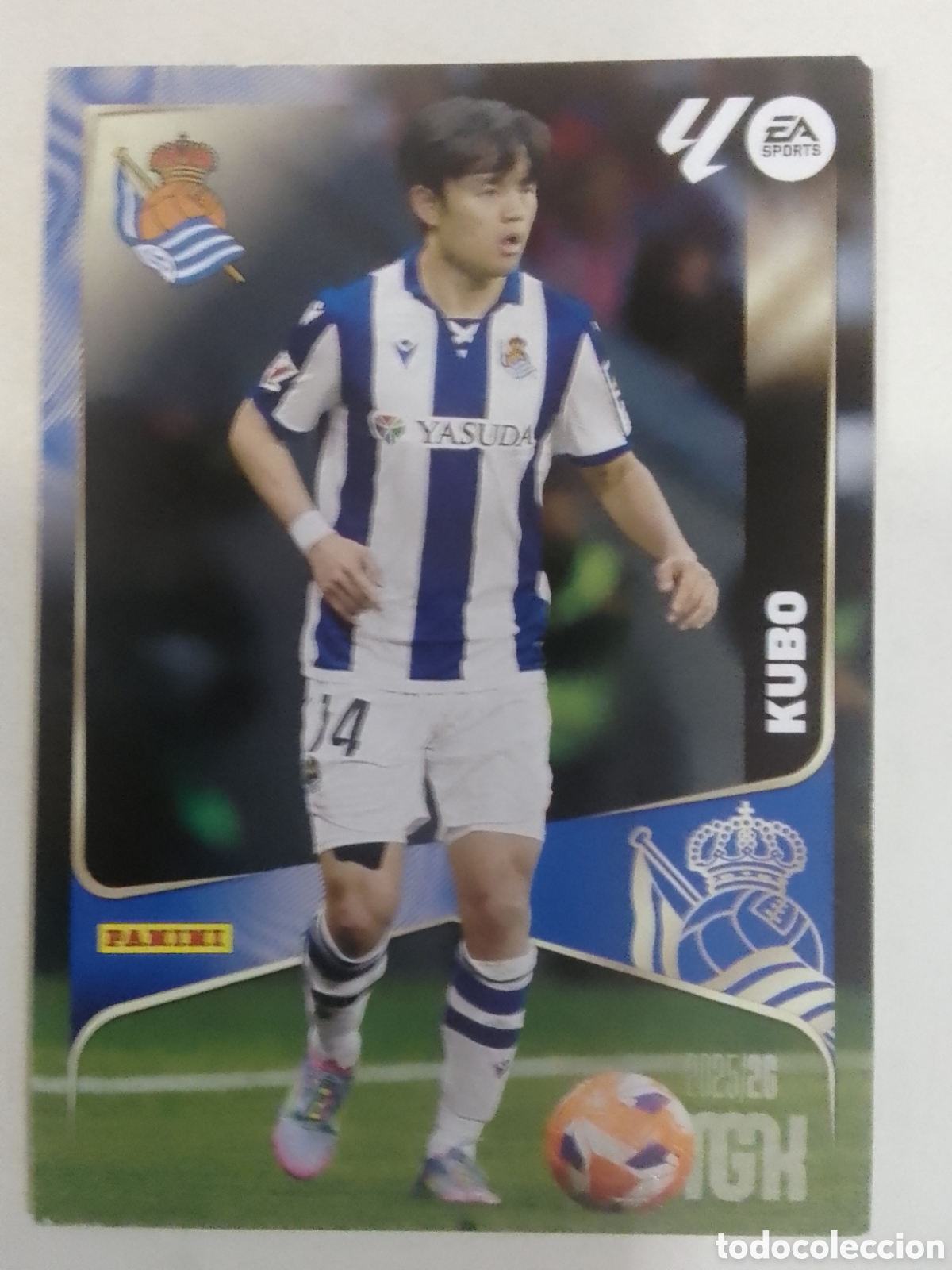 Cromos de F&uacute;tbol: Megacracks 2025/26 n&deg; 320 Kubo &bull; Real Sociedad.