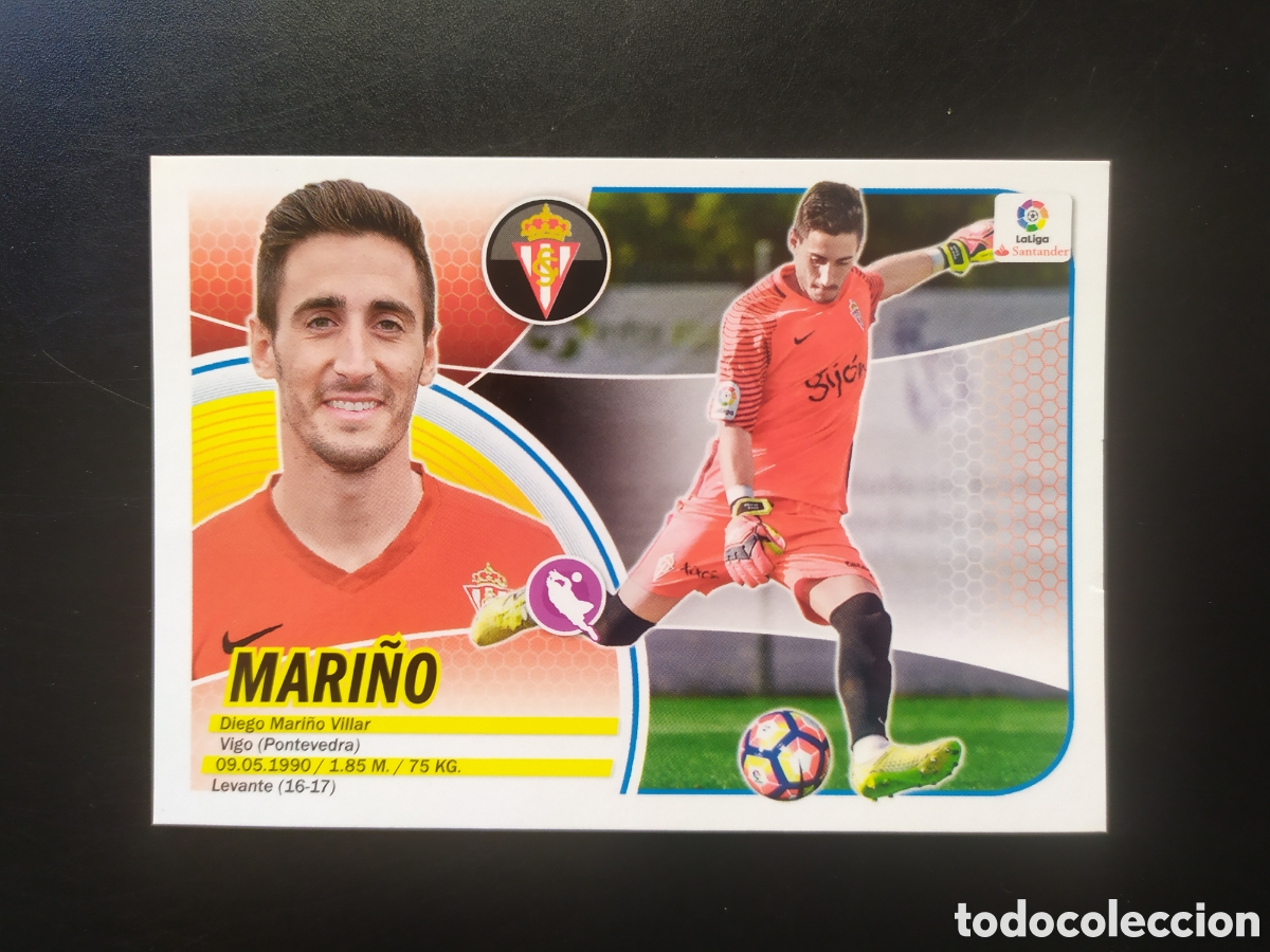 Cromos de F&uacute;tbol: Liga este 2016 2017 16 17 panini Mari&ntilde;o n&deg; 2 Sporting Gij&oacute;n