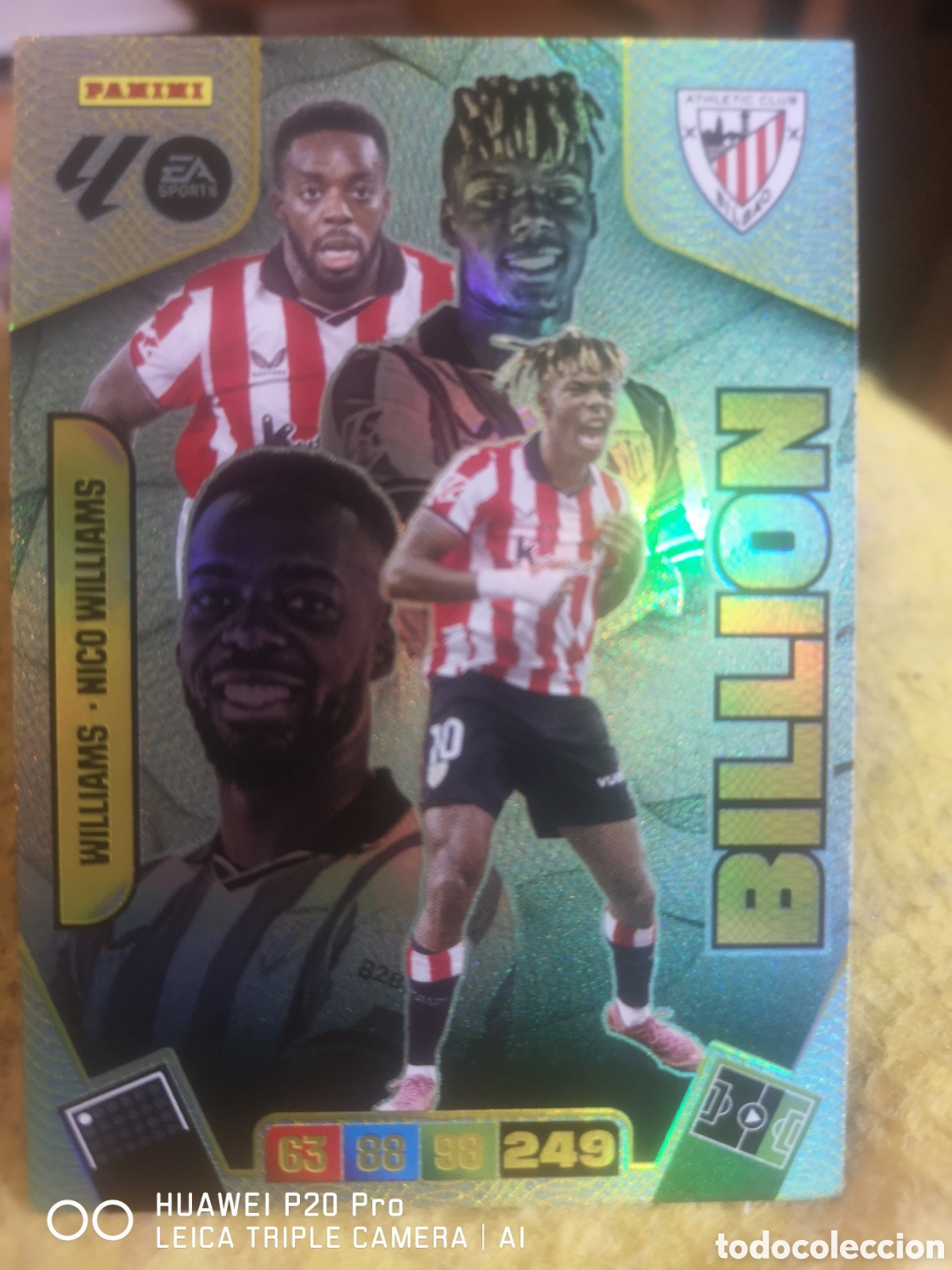 Cromos de F&uacute;tbol: ADRENALYN 2025 2026 BILLION WILLIAMS - NICO WILLIAMS / ATHLETIC CLUB BILBAO