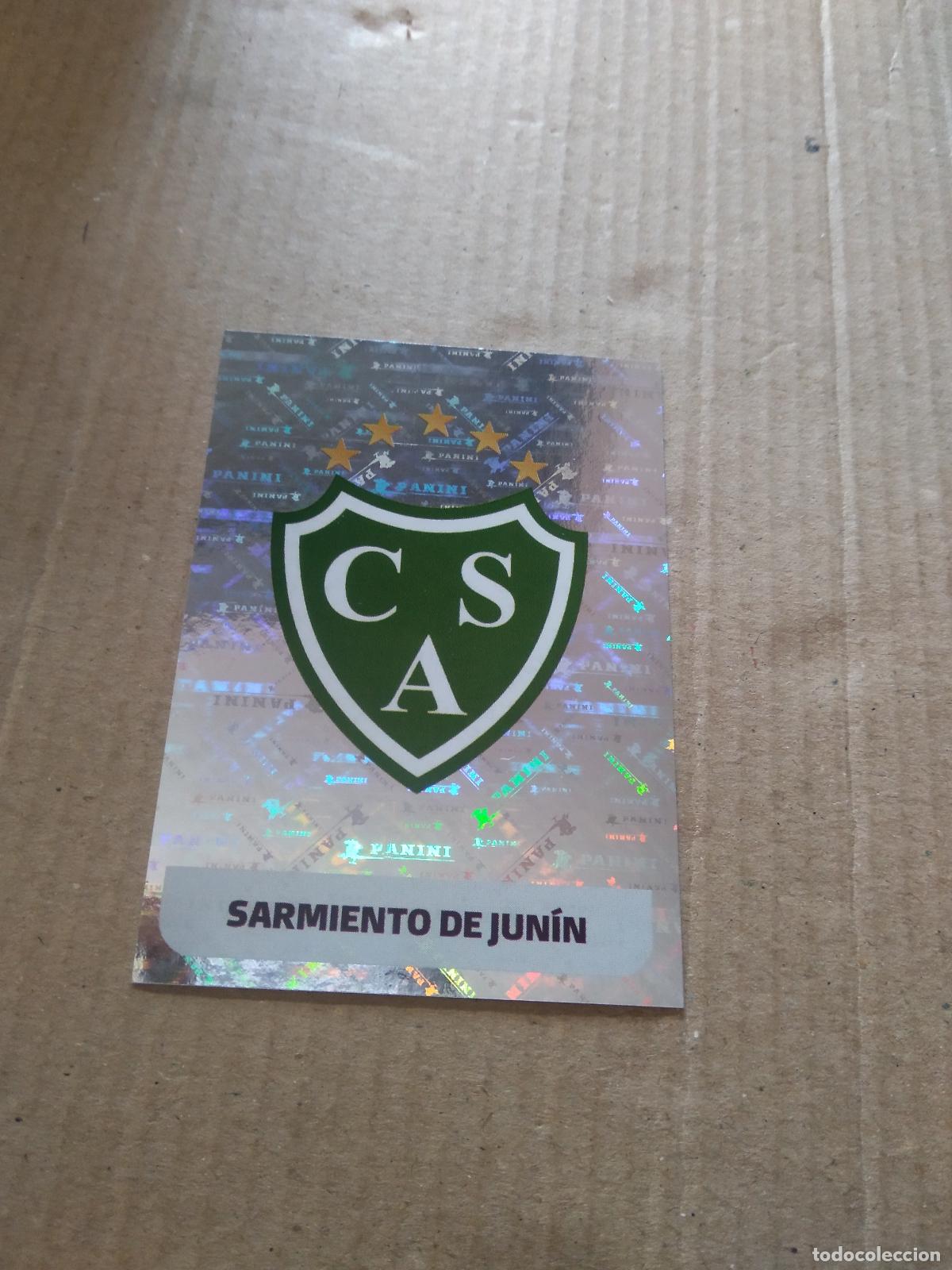 Cromos de F&uacute;tbol: SAR 1 ESCUDO SARMIENTO DE JUNIN CROMO FUTBOL ARGENTINO PANINI LIGA ARGENTINA 2024