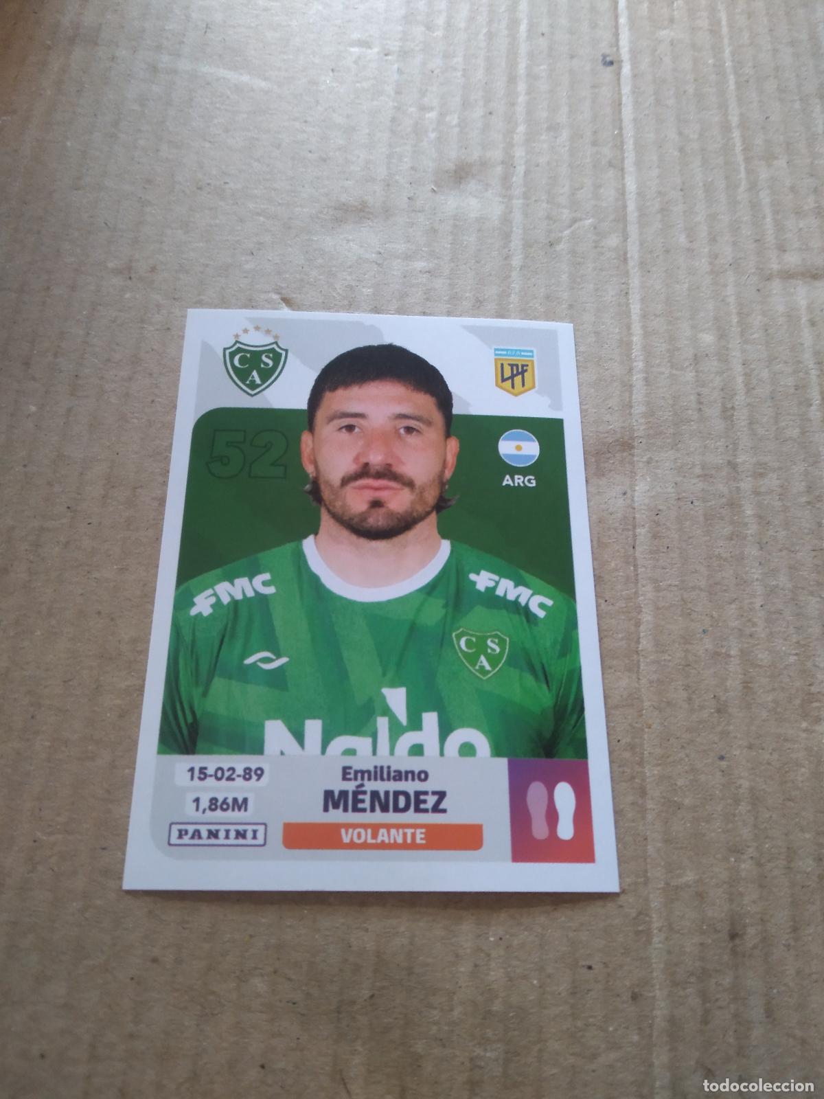 Cromos de F&uacute;tbol: SAR 8 EMILIANO MENDEZ SARMIENTO DE JUNIN CROMO FUTBOL ARGENTINO PANINI LIGA ARGENTINA 2024