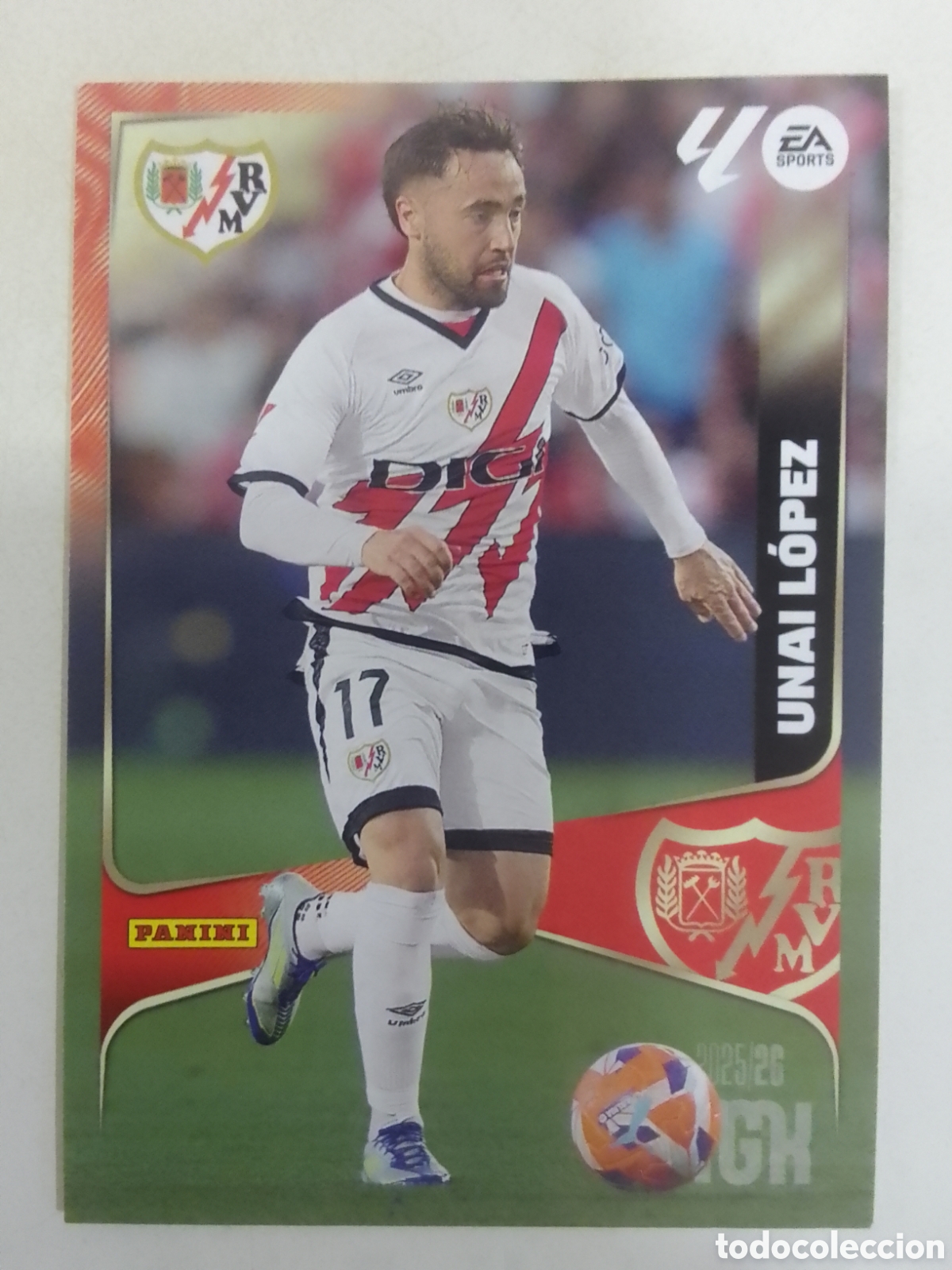 Cromos de F&uacute;tbol: Megacracks 2025/26 n&deg; 300 Unai L&oacute;pez &bull; Rayo Vallecano.