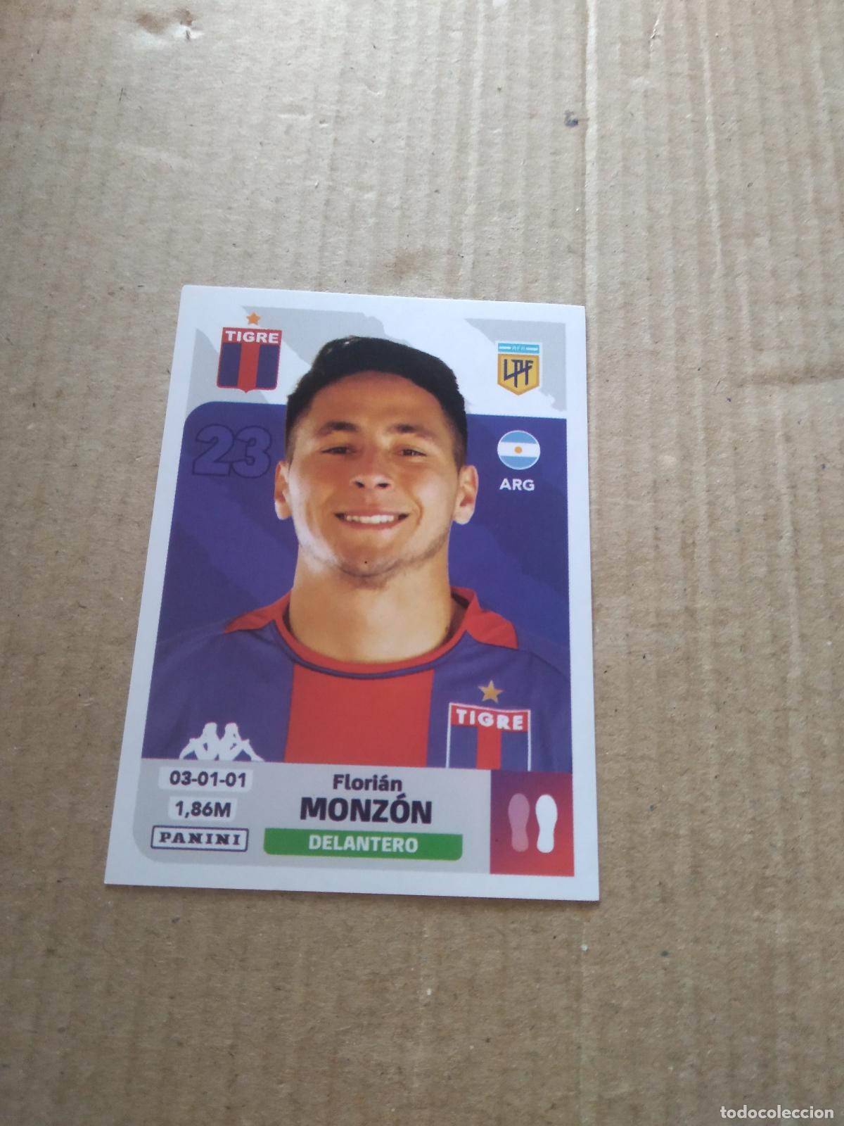 Cromos de F&uacute;tbol: TIG 17 FLORIAN MONZON TIGRE CROMO FUTBOL ARGENTINO PANINI LIGA ARGENTINA 2024