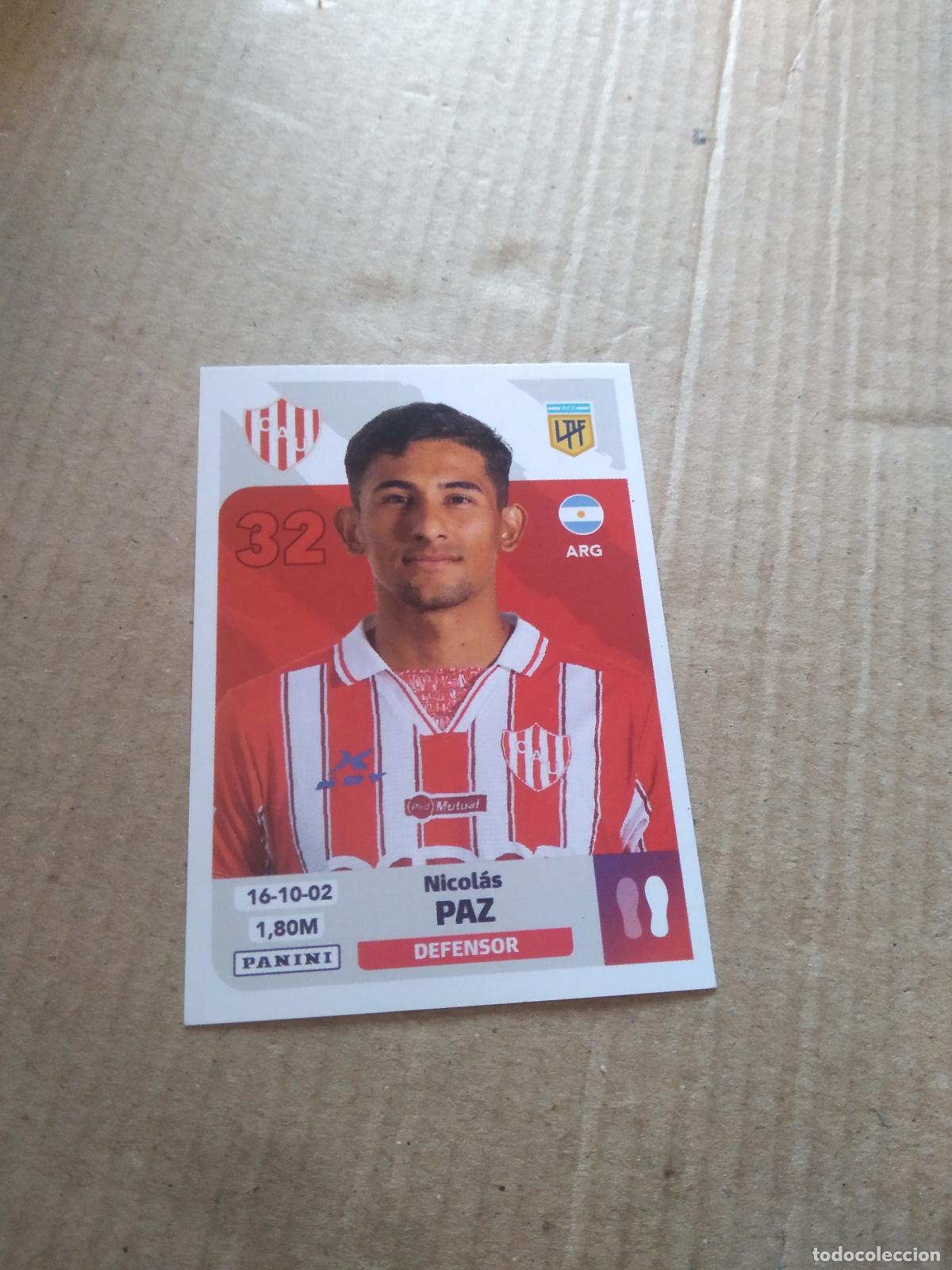 Cromos de F&uacute;tbol: UNI 4 NICOLAS PAZ UNION CROMO FUTBOL ARGENTINO PANINI LIGA ARGENTINA 2024