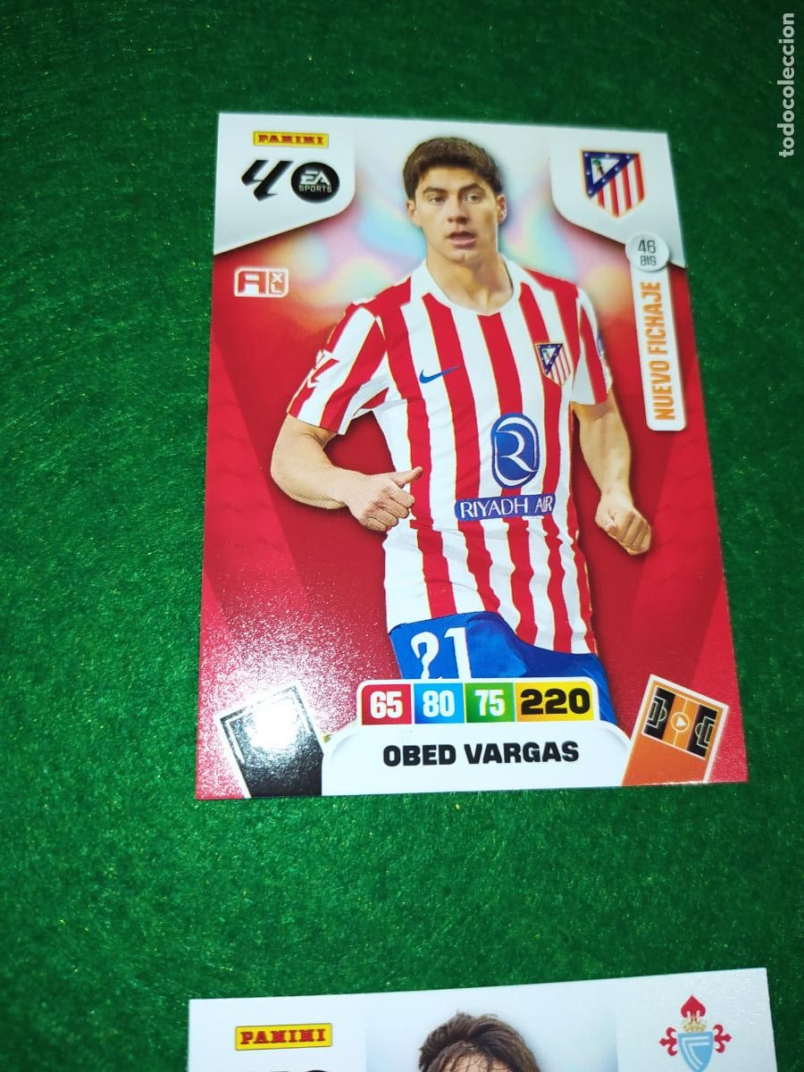 Cromos de F&uacute;tbol: actualizacion de adrenalyn 2025 2026 NUEVO FICHAJE / AMPLIACION N&ordm; 46BIS VARGAS ATLETICO DE MADRID