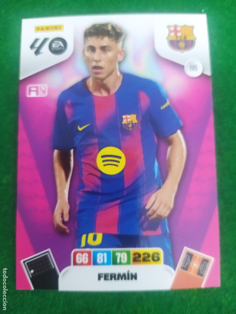 Cromos de F&uacute;tbol: adrenalyn xl 2025 2026 codigo sin activar fc barcelona n&ordm; 66 fermin