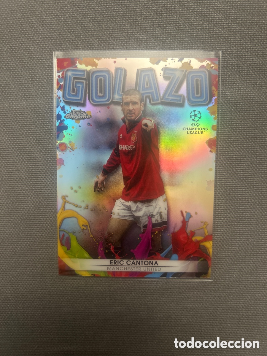 Cromos de F&uacute;tbol: Eric Cantona Golazo G-8 Manchester United Topps Chrome UCL Champions League 2021-22 21/22