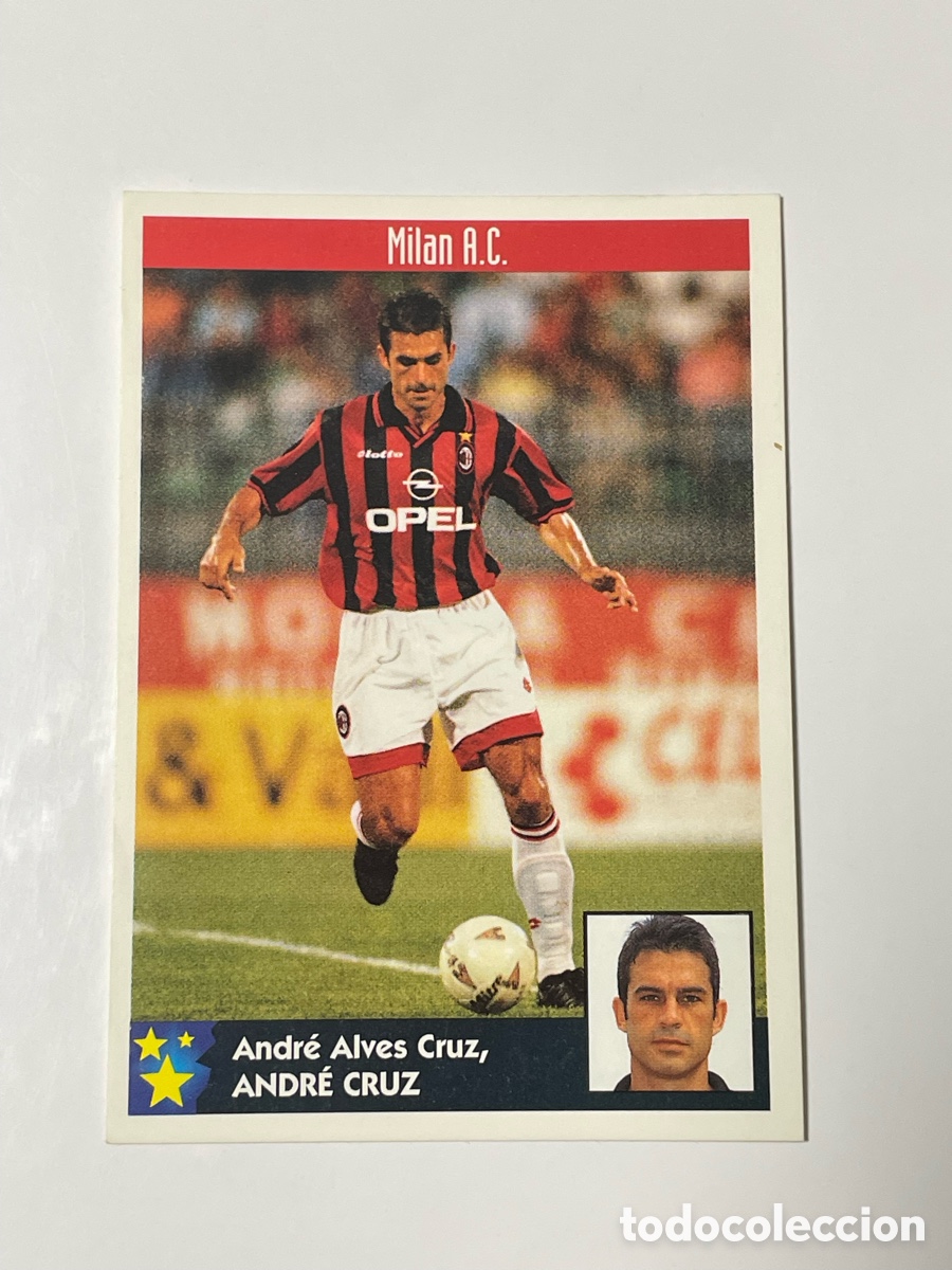Cromos de F&uacute;tbol: Andr&eacute; Cruz AC Milan Panini Los mejores equipos de Europa 1997/98 #159