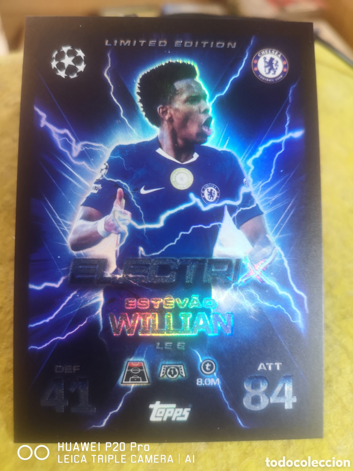 Cromos de F&uacute;tbol: LE 6 - ESTEVAO WILLIAN LIMITED EDITION ELECTRIX MATCH ATTAX EXTRA 2025 2026 CHELSEA