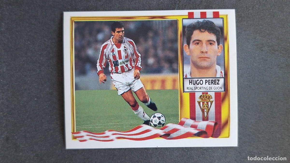 Fu&szlig;ball-Sticker: L2 HUGO PEREZ SPORTING DE GIJON LIGA ESTE 1995 1996 95 96 NUNCA PEGADO SIN PEGAR