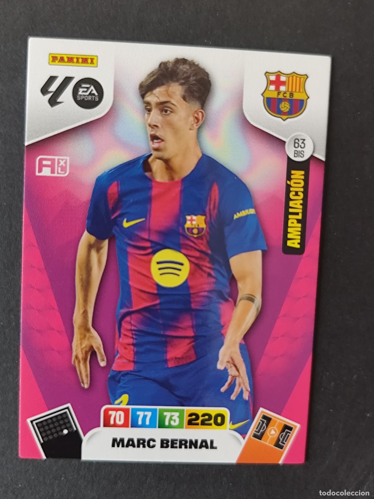 Cromos de F&uacute;tbol: 63 BIS MARC BERNAL SOBRE MOMENTUM ORO BARCELONA BAR&Ccedil;A ADRENALYN 2025 2026 25 26