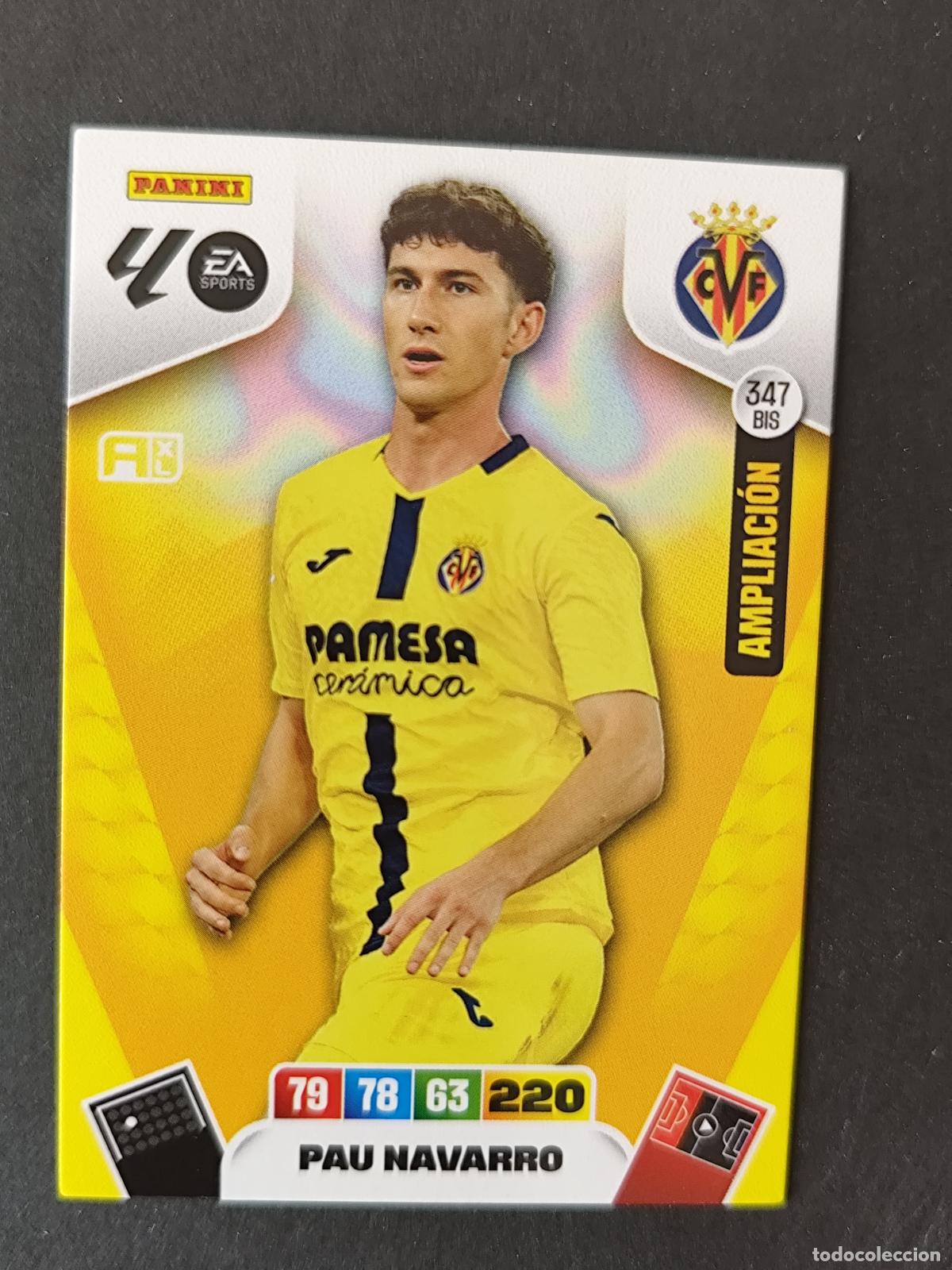 Cromos de F&uacute;tbol: 347 BIS PAU NAVARRO SOBRE MOMENTUM ORO VILLARREAL ADRENALYN 2025 2026 25 26