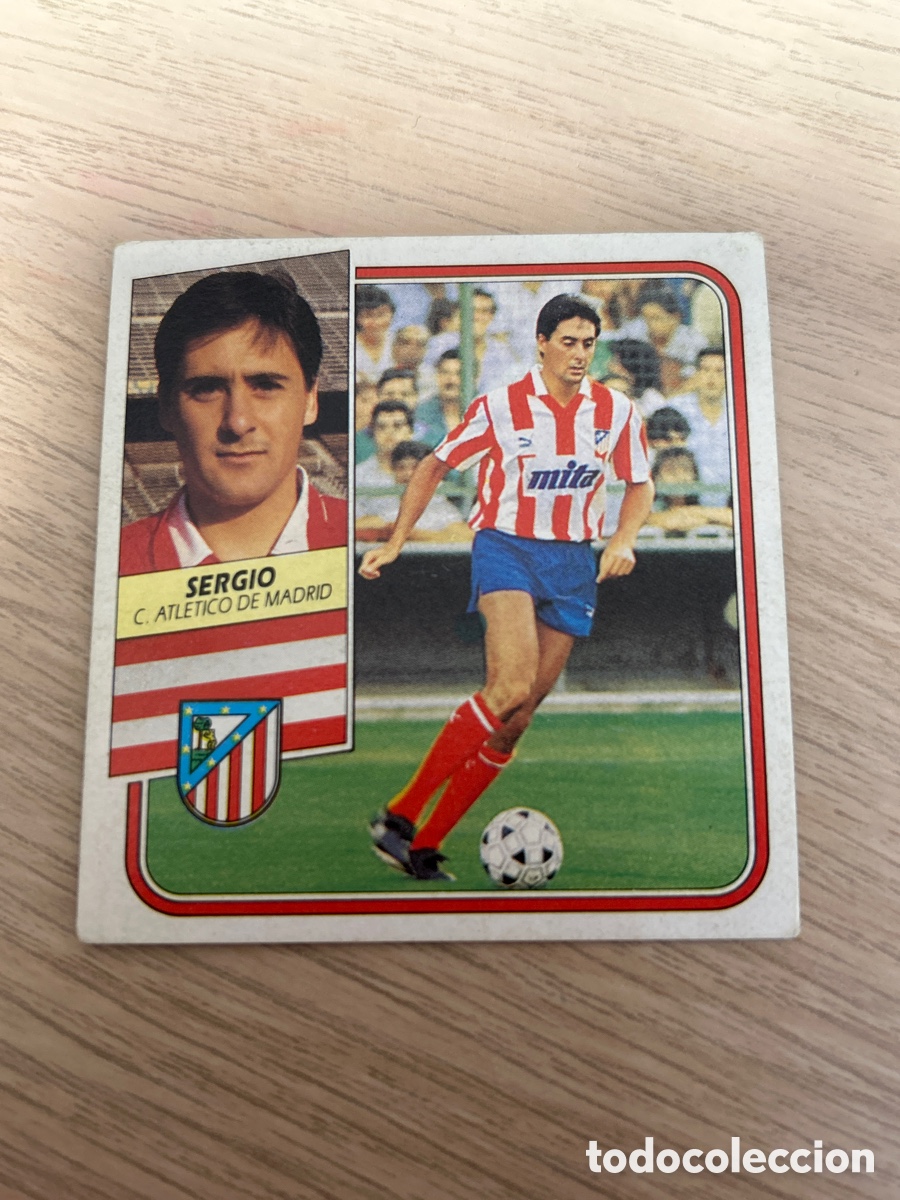 Cromos de F&uacute;tbol: SERGIO ATLETICO DE MADRID LIGA ESTE 1989 1990 89 90 SIN PEGAR NUNCA PEGADO