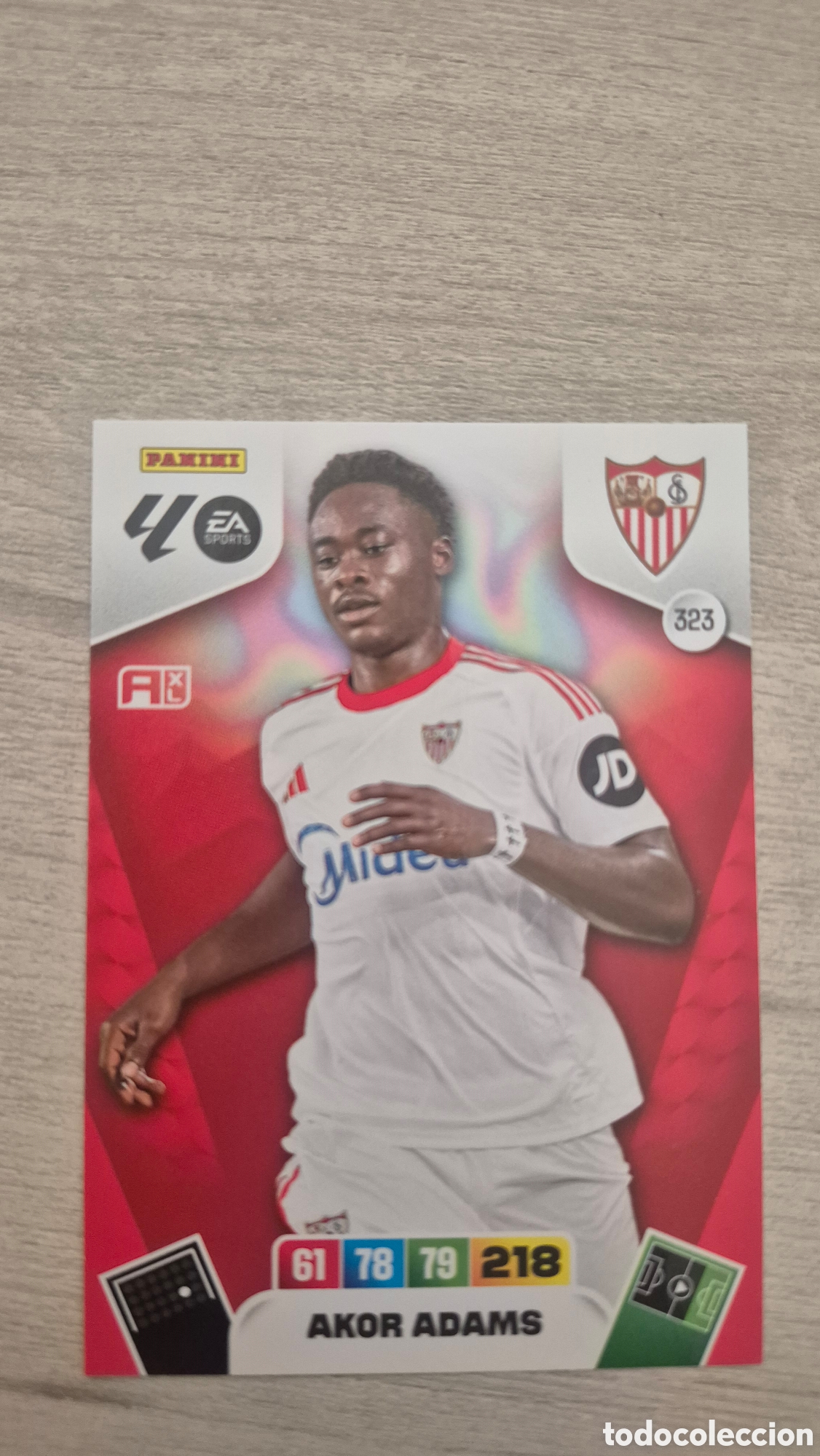Cromos de F&uacute;tbol: N&deg;323 Sevilla Akor Adams Adrenalyn 25/26
