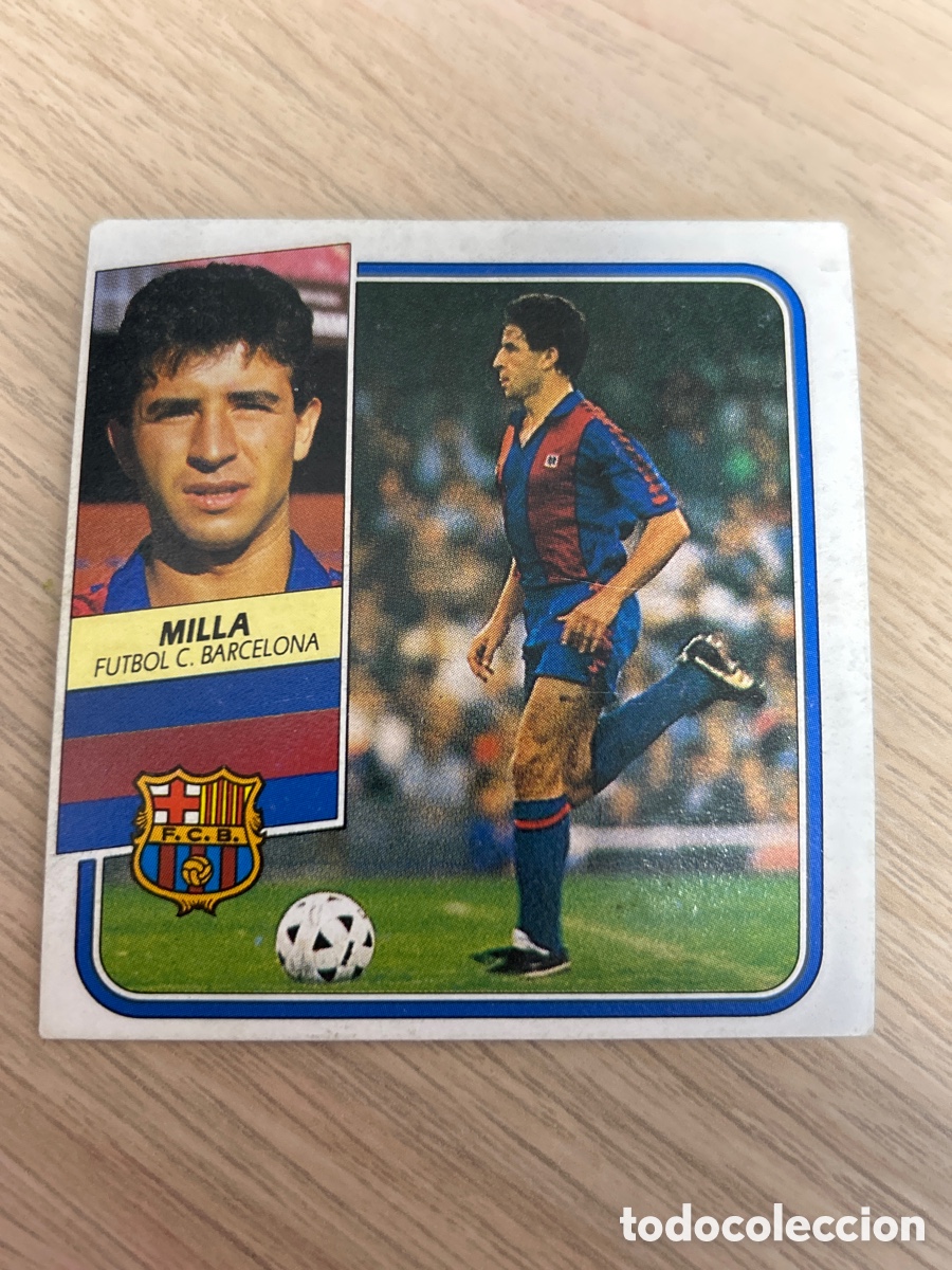 Cromos de F&uacute;tbol: MILLA BAJA BARCELONA LIGA ESTE 1989 1990 89 90 NUNCA PEGADO SIN PEGAR