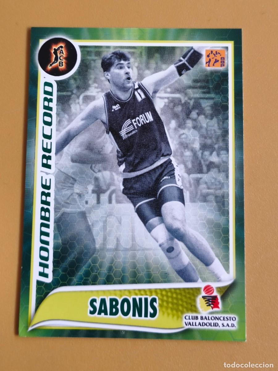 Cromos de f&uacute;tbol: sabonis, acb 2009 10 hombre record - Foto 1