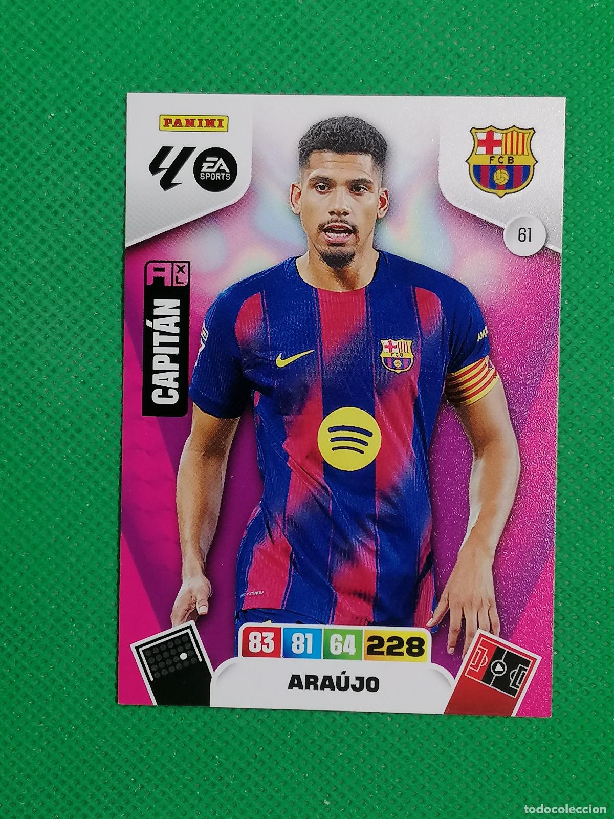 Cromos de F&uacute;tbol: 61 ARAUJO BARCELONA ⚽ LIGA ADRENALYN XL 2025 2026 25 26 ⚽