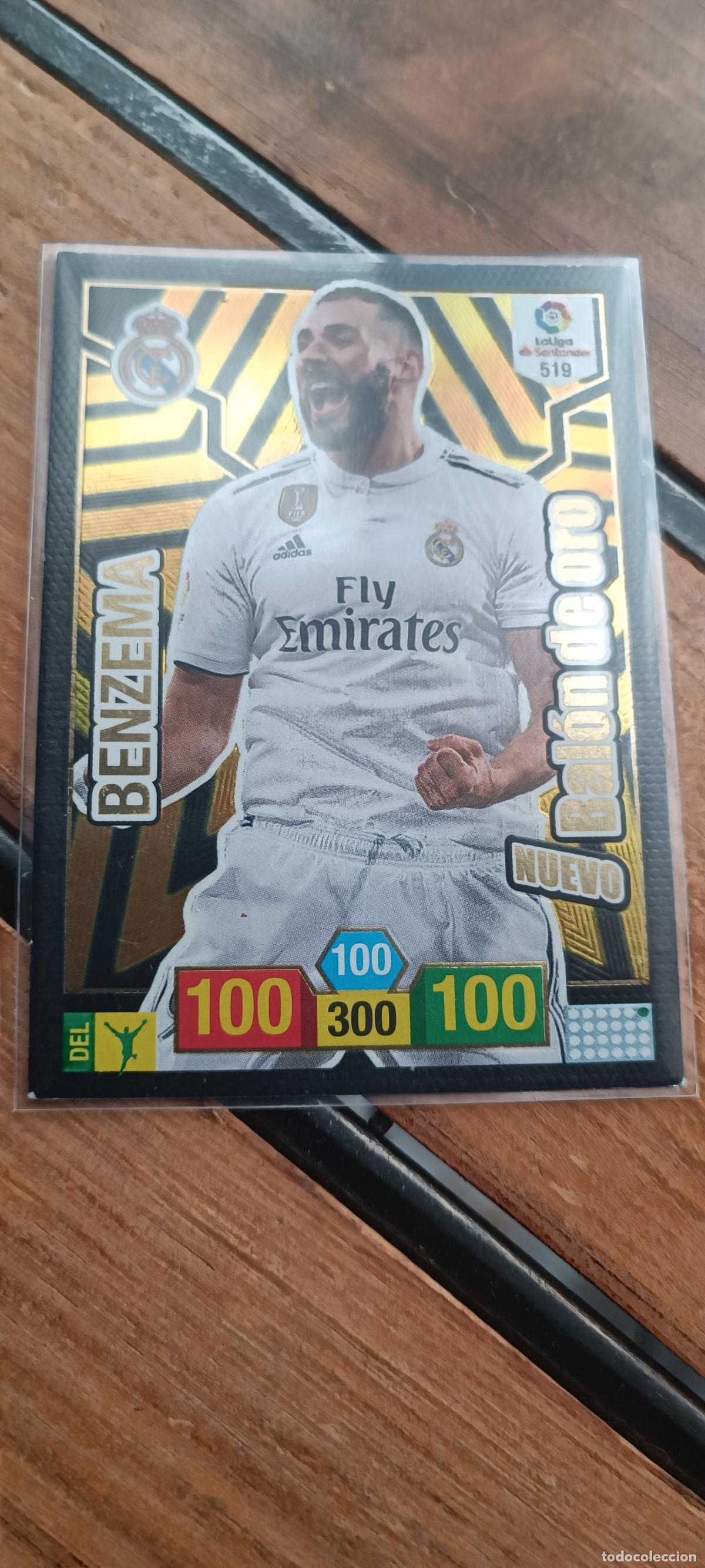 Cromos de F&uacute;tbol: ADRENALYN 2019 NUEVO BALON DE ORO 519 BENZEMA REAL MADRID 2018/2019 18/19