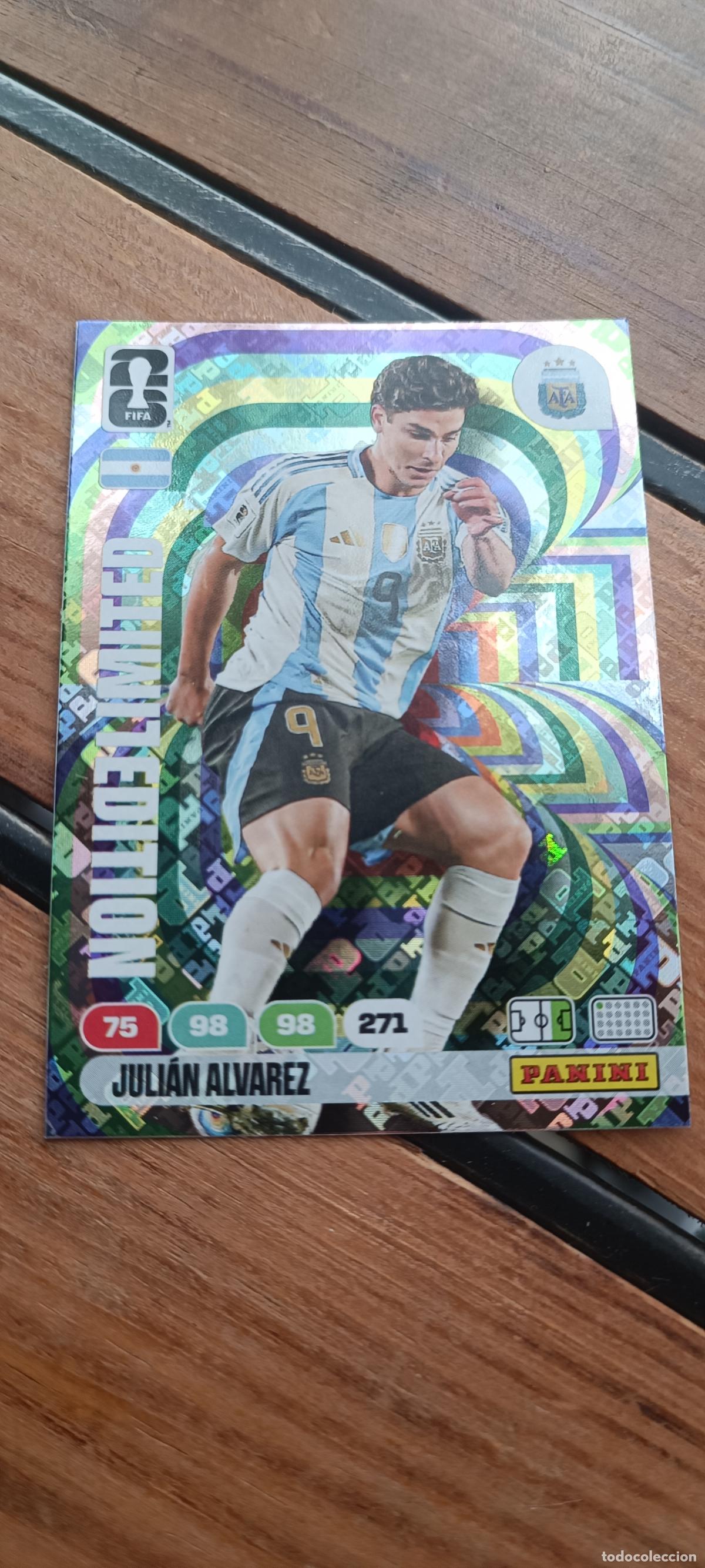 Cromos de F&uacute;tbol: CARTA EDICI&Oacute;N LIMITADA ADRENALYN XL JULI&Aacute;N &Aacute;LVAREZ ARGENTINA. MUNDIAL 2026.