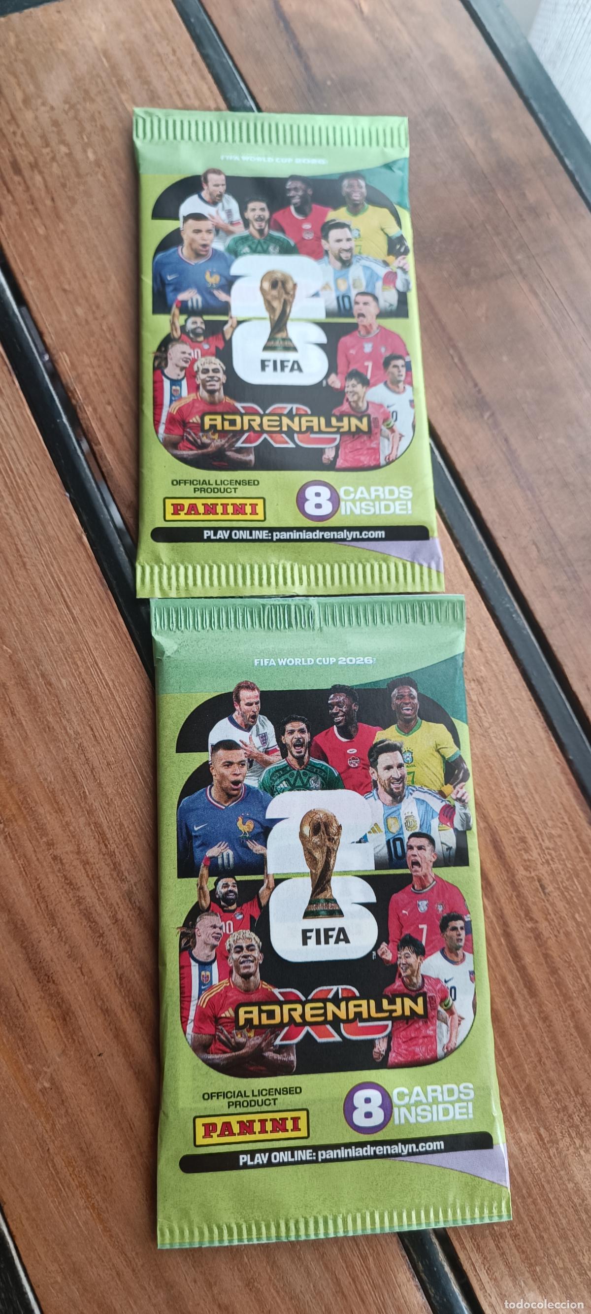Cromos de F&uacute;tbol: 2 sobres sin ABRIR - Mundial 2026- Adrenalyn