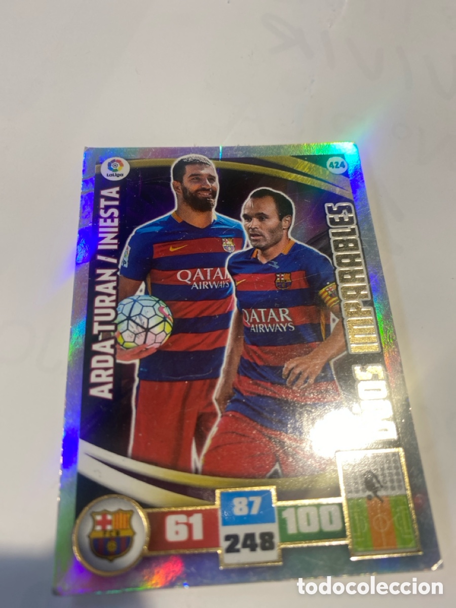 Cromos de F&uacute;tbol: Cromo arda/Iniesta d&uacute;os imparables