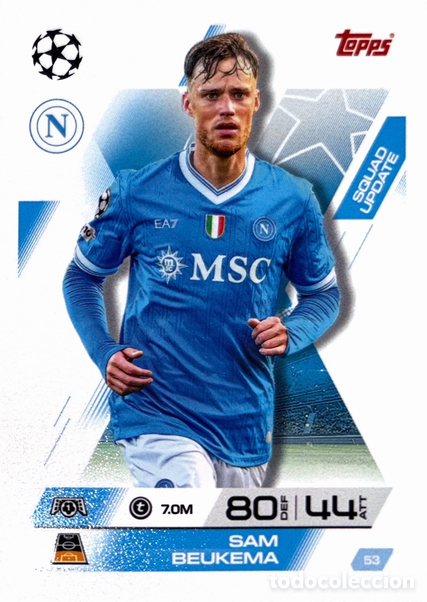 Cromos de F&uacute;tbol: 53. Sam Beukema - Napoles- (MATCH ATTAX EXTRA CHAMPIONS LEAGUE 2025/26) TOPPS