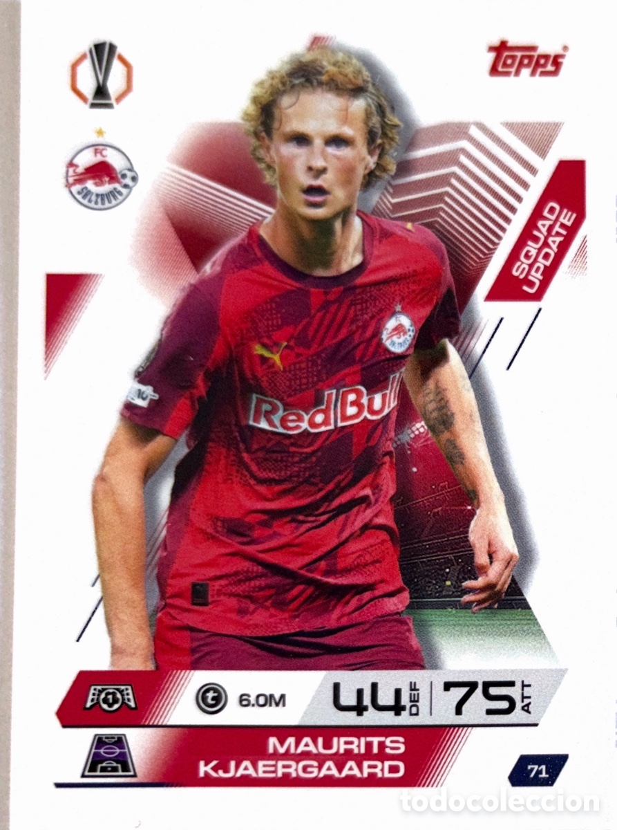 Cromos de F&uacute;tbol: 71. Maurits Kj&aelig;rgaard - FC Salzburgo - (MATCH ATTAX EXTRA CHAMPIONS LEAGUE 2025/26) TOPPS