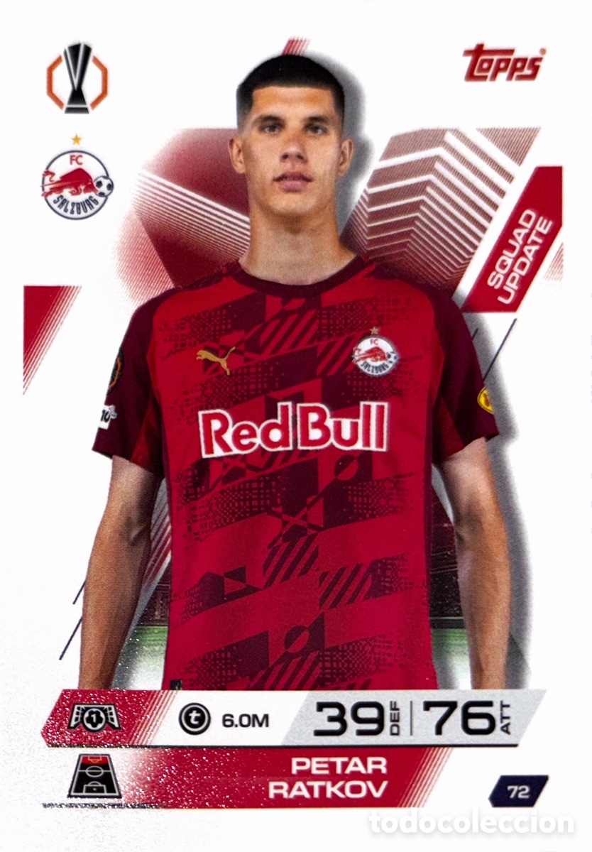 Cromos de F&uacute;tbol: 72. Peter Ratkov - FC Salzburgo - (MATCH ATTAX EXTRA CHAMPIONS LEAGUE 2025/26) TOPPS