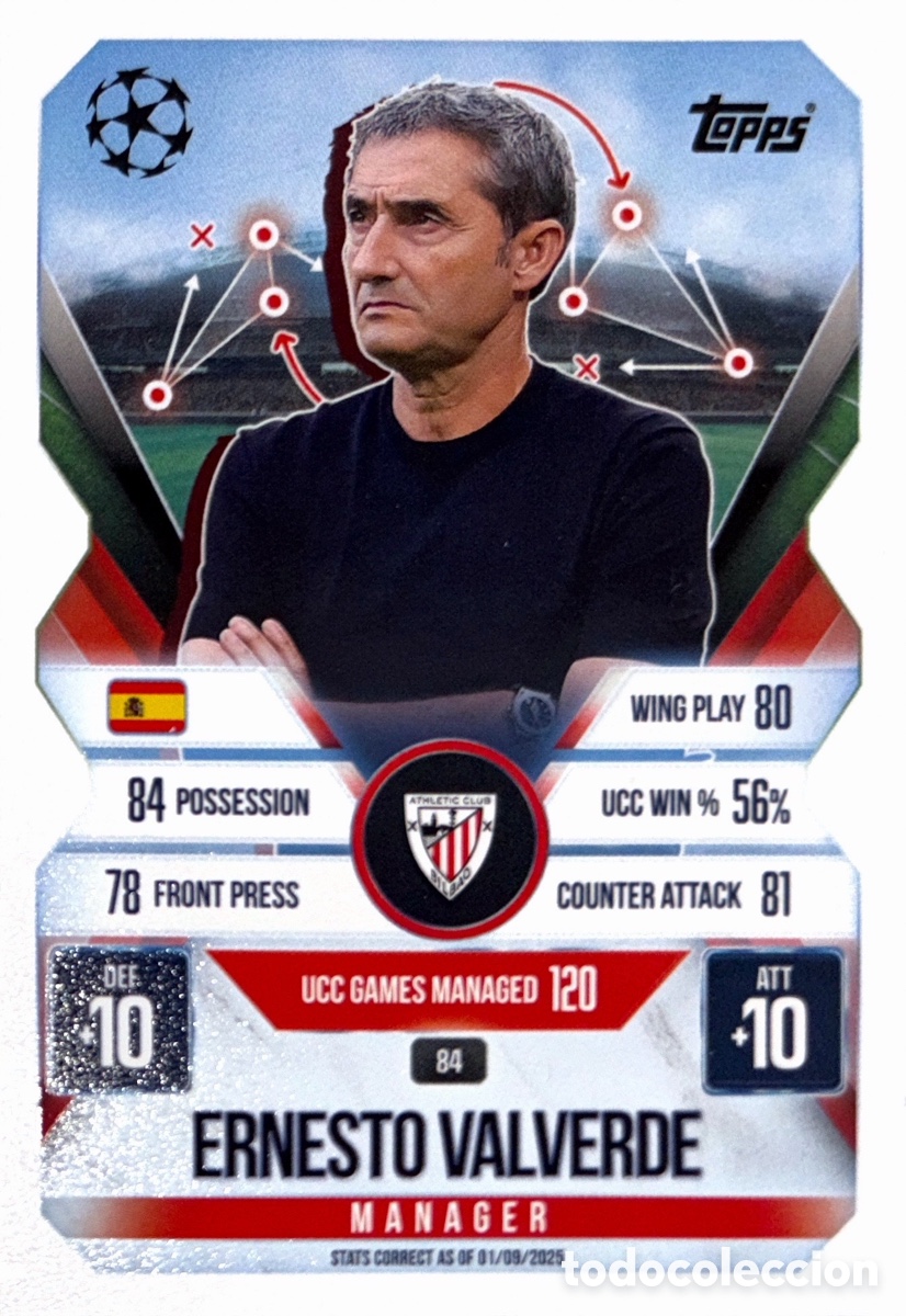 Figurine di Calcio: 84. Ernesto Valverde - Athletic Bilbao- (MATCH ATTAX EXTRA CHAMPIONS LEAGUE 2025/26) TOPPS