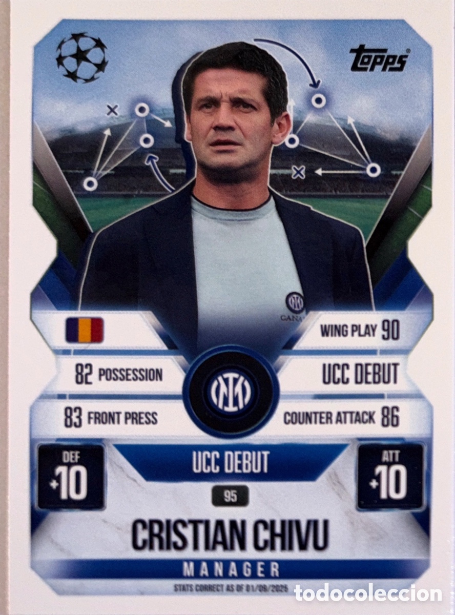Cromos de F&uacute;tbol: 95. Cristian Chivu - Inter de Mil&aacute;n - (MATCH ATTAX EXTRA CHAMPIONS LEAGUE 2025/26) TOPPS
