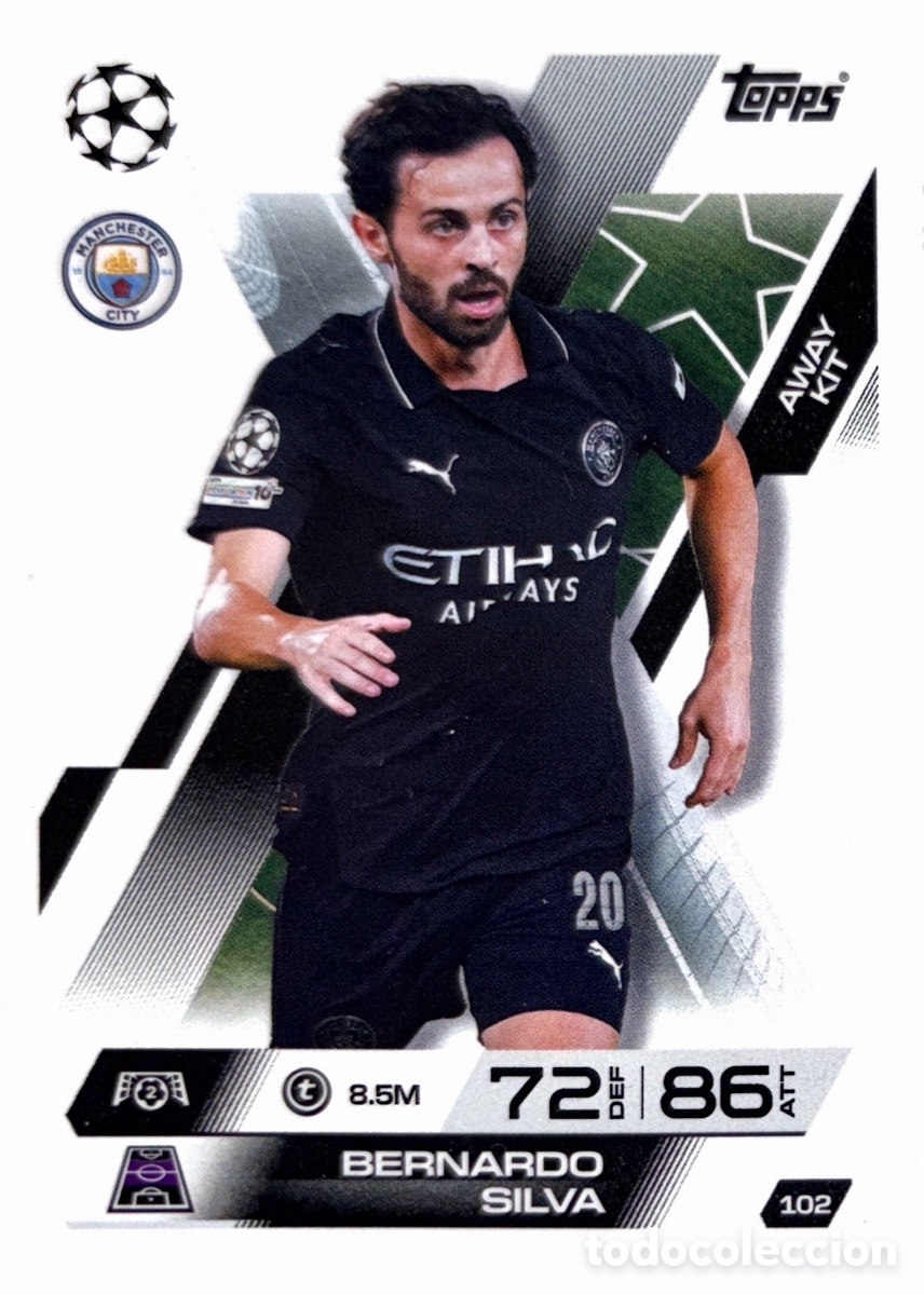 Figurine di Calcio: 102. Bernardo Silva - Manchester City - (MATCH ATTAX EXTRA CHAMPIONS LEAGUE 2025/26) TOPPS