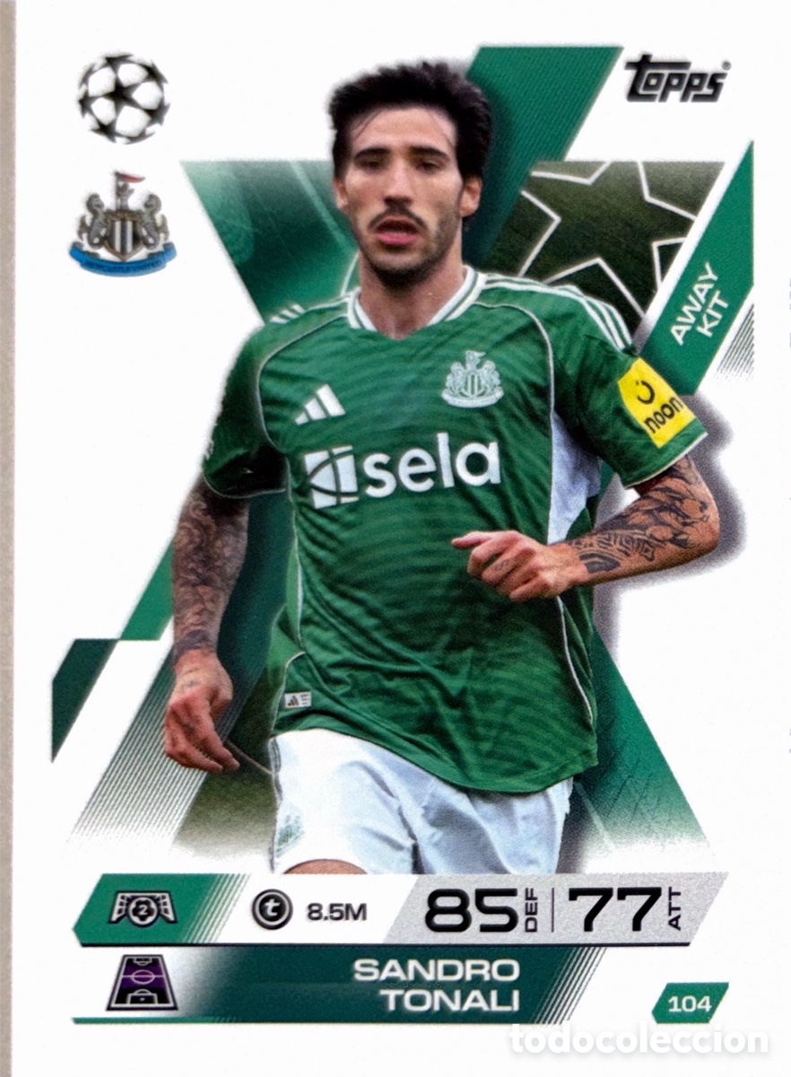 Figurine di Calcio: 104. Sandro Tonali - Newcastle United - (MATCH ATTAX EXTRA CHAMPIONS LEAGUE 2025/26) TOPPS