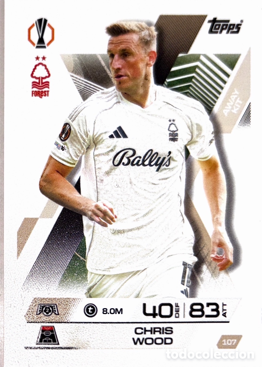 Figurine di Calcio: 107. Chris Wood - Nottingham Forest - (MATCH ATTAX EXTRA CHAMPIONS LEAGUE 2025/26) TOPPS