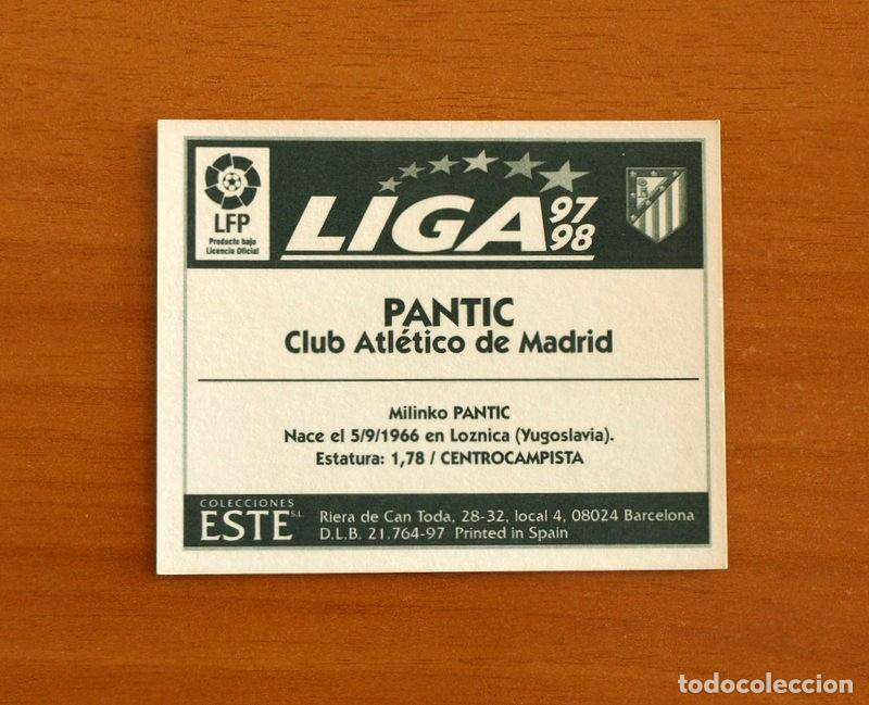Cromos de f&uacute;tbol: Atl&eacute;tico de Madrid - Pantic - Ediciones Este Liga 1997-1998, 97-98 - Nunca Pegado