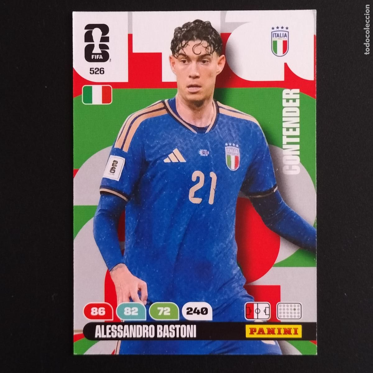 Fu&szlig;ball-Sticker: 526 ALESSANDRO BASTONI ITALIA CROMOS ADRENALYN XL MUNDIAL 26 2026 FIFA WORLD CUP PANINI