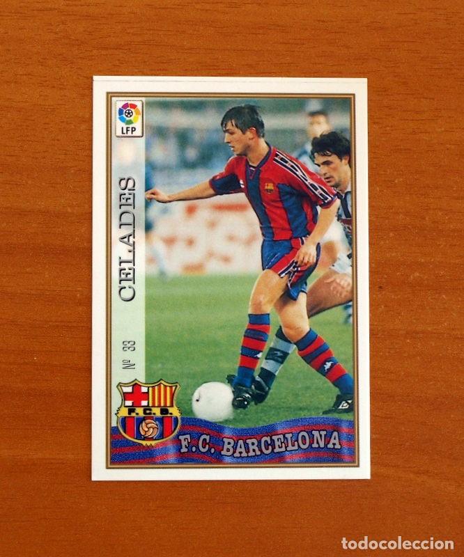 Cromos de F&uacute;tbol: Barcelona - N&ordm; 33 Celades- Mundicromo ficha de la Liga 1997-1998, 97-98