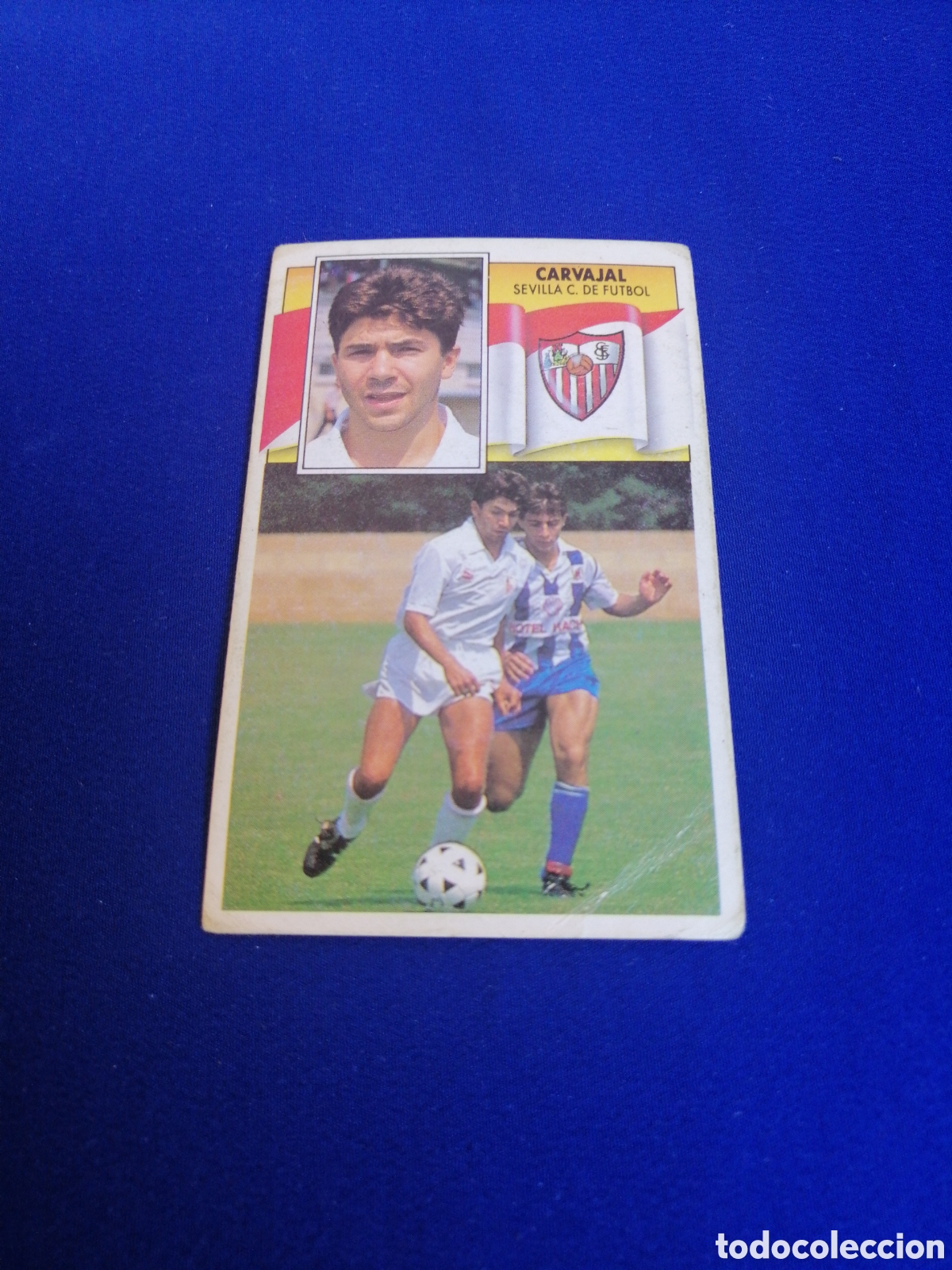 Cromos de F&uacute;tbol: LIGA DE FUTBOL 90-91 - SEVILLA CLUB DE F&Uacute;TBOL - CARVAJAL
