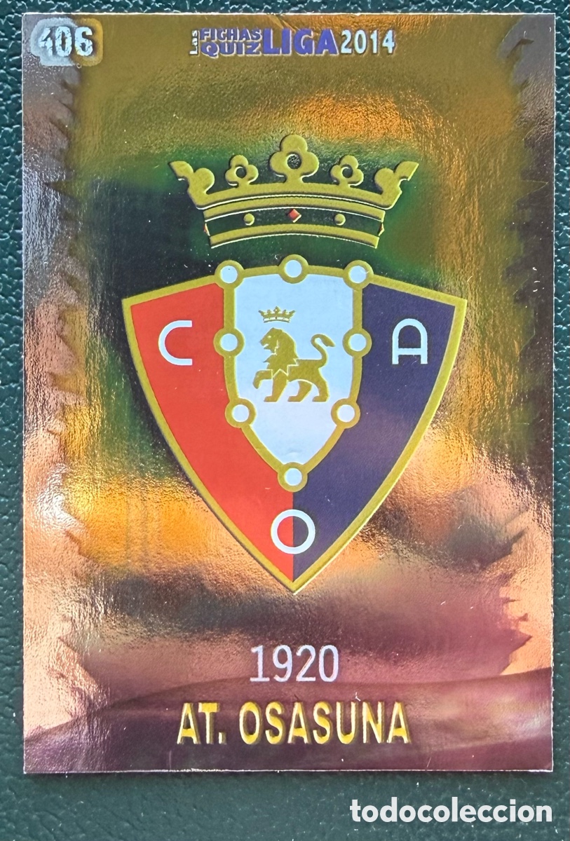 Cromos de Futebol: 406 ESCUDO CA OSASUNA FICHAS ALBUM MUNDICROMO 2013 2014 13 14