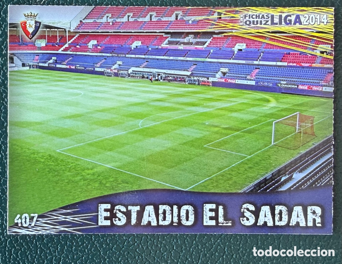 Cromos de Futebol: 407 ESTADIO EL SADAR CA OSASUNA FICHAS ALBUM MUNDICROMO 2013 2014 13 14