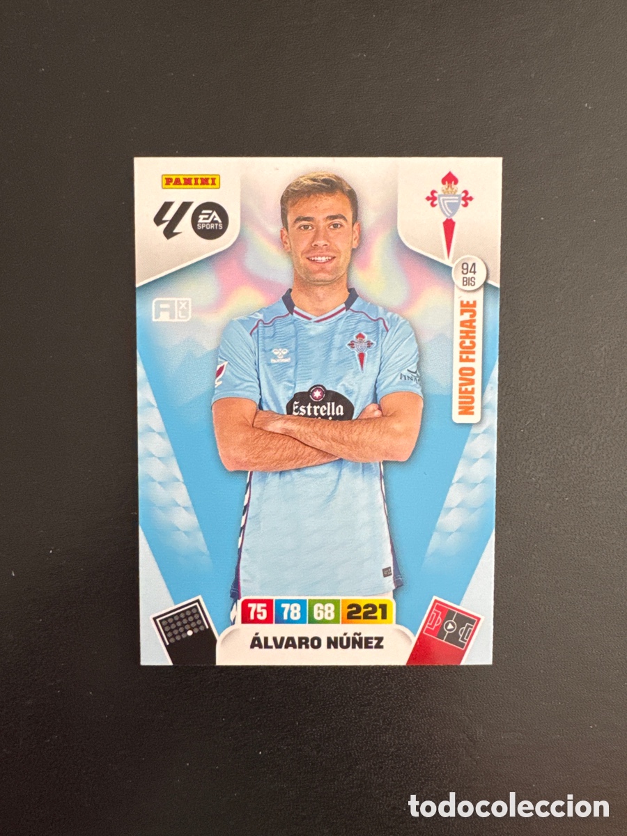 Cromos de Futebol: &Aacute;LVARO N&Uacute;&Ntilde;EZ CELTA DE VIGO NUMERO 94 BIS ADRENALYN 2025 2026