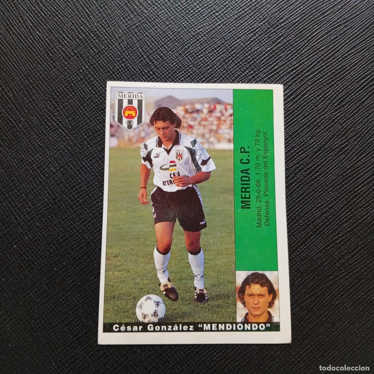 Cromos de F&uacute;tbol: MENDIONDO MERIDA PANINI 1995 1996 CROMO FUTBOL LIGA 95 96 - SIN PEGAR - A168 PG73