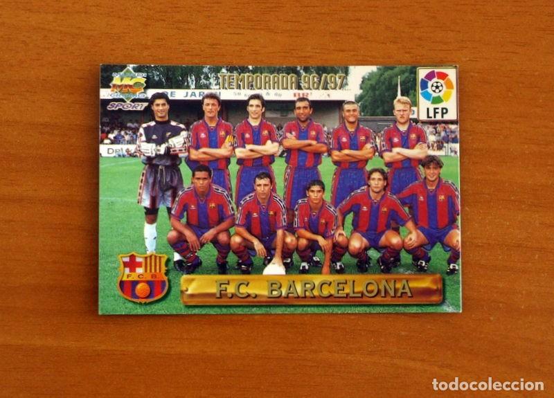 Cromos de F&uacute;tbol: Barcelona -N&ordm; 37 Alineaci&oacute;n-Equipo -Mundicromo Las Fichas de la Liga de F&uacute;tbol 1996-1997-96-97