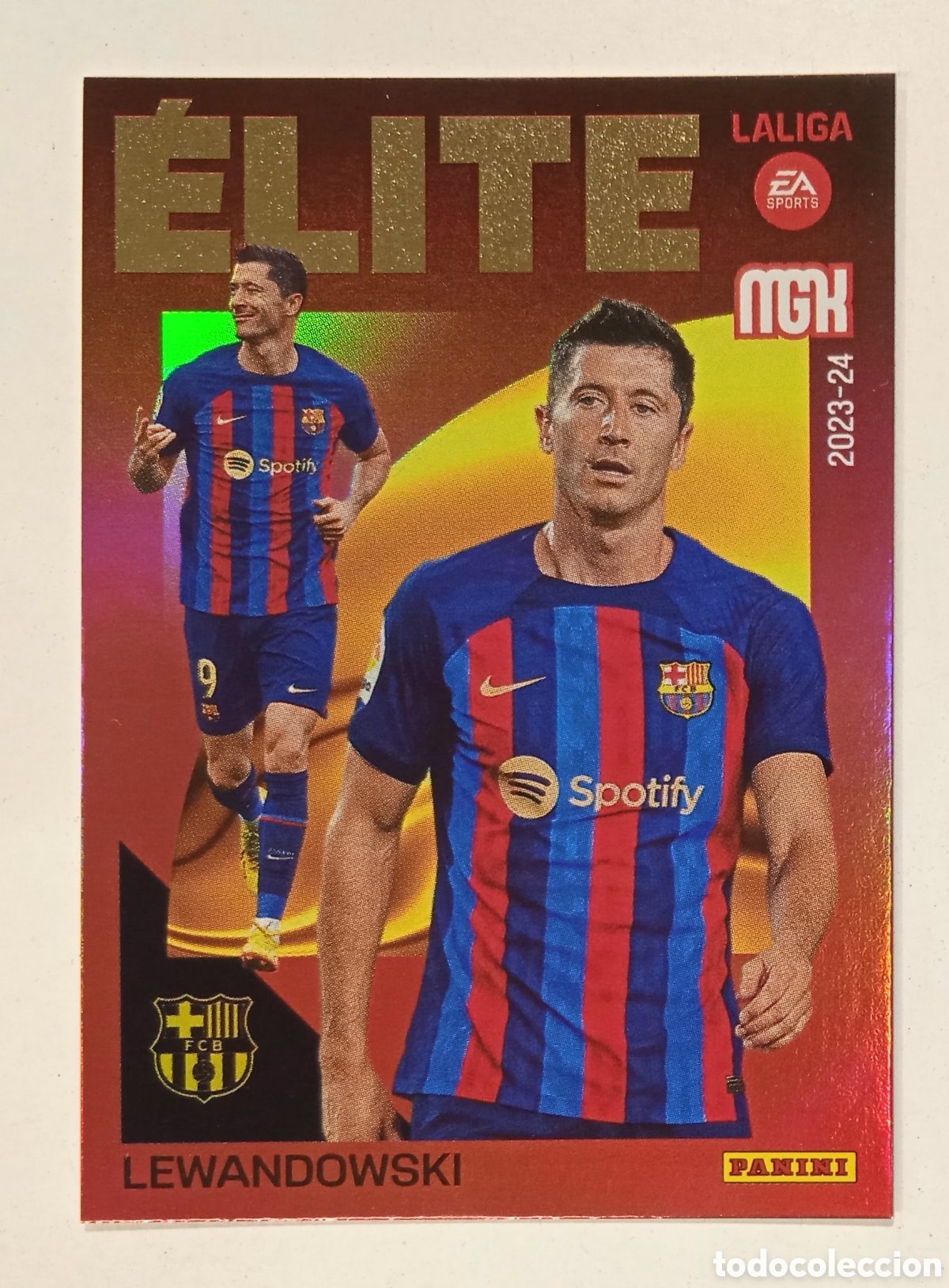 Cromos de F&uacute;tbol: LEWANDOWSKI FC BARCELONA 2023 2024 23 24 PANINI MEGACRACKS ELITE LALIGA 9