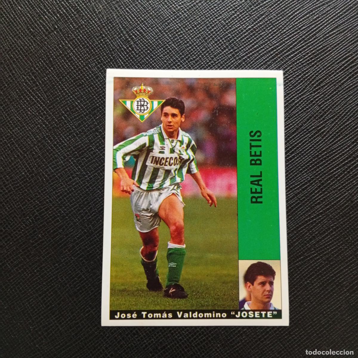 Cromos de F&uacute;tbol: JOSETE REAL BETIS PANINI 1995 1996 CROMO FUTBOL LIGA 95 96 - SIN PEGAR - A168 PG143