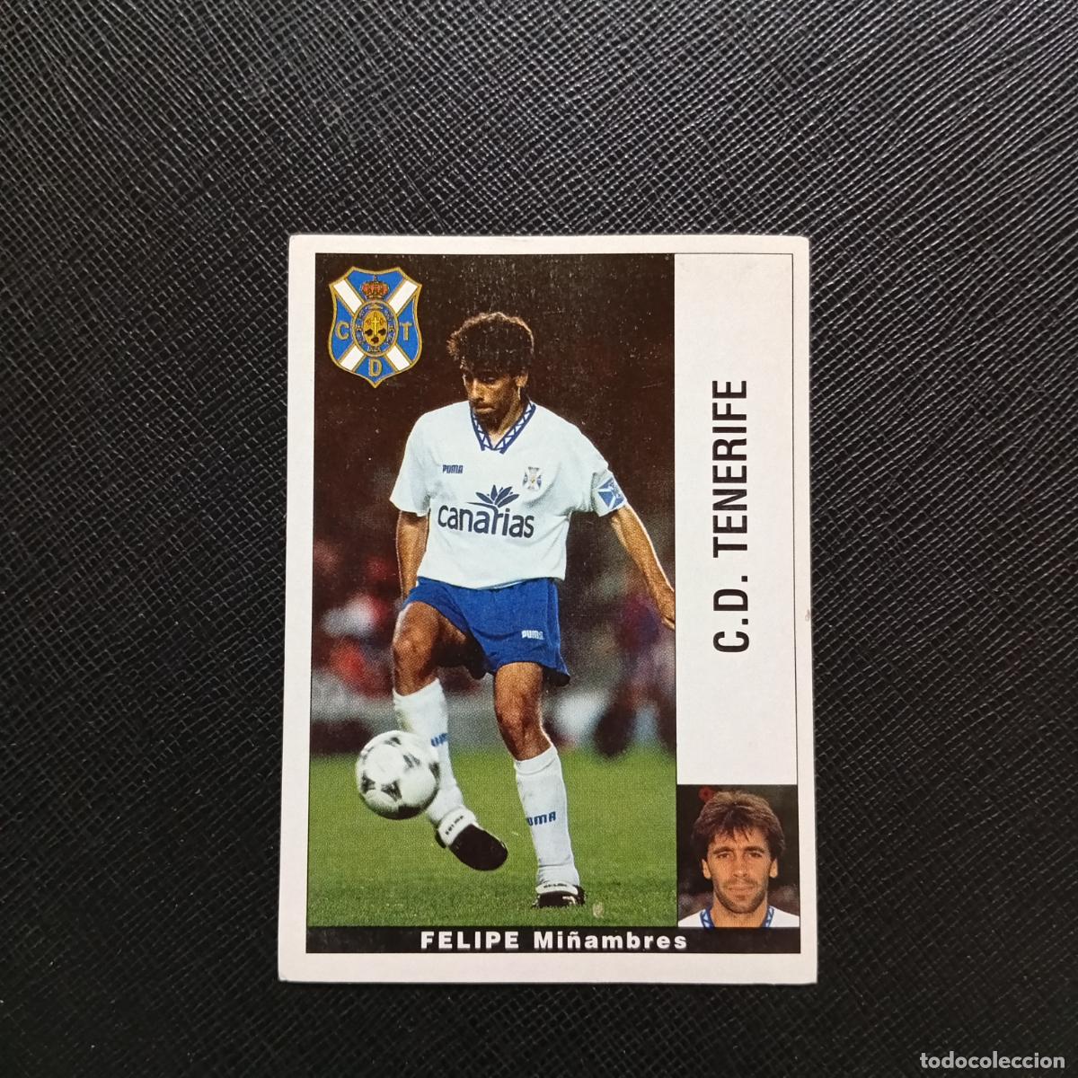 Cromos de F&uacute;tbol: FELIPE TENERIFE PANINI 1995 1996 CROMO FUTBOL LIGA 95 96 - SIN PEGAR - A168 PG163