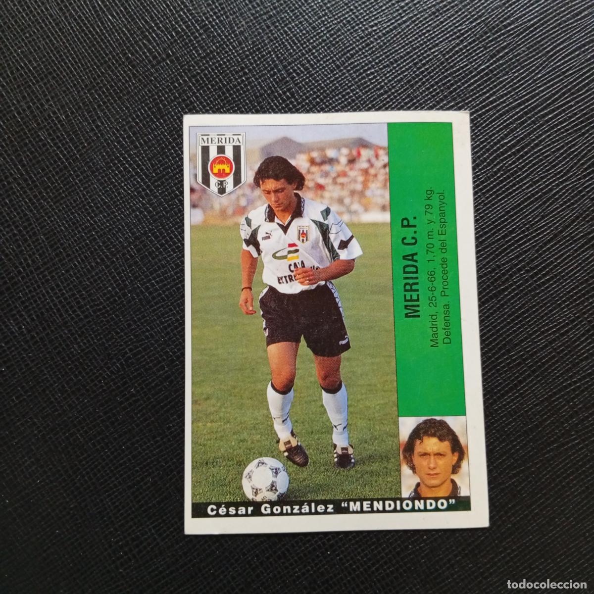 Cromos de F&uacute;tbol: MENDIONDO MERIDA PANINI 1995 1996 CROMO FUTBOL LIGA 95 96 - SIN PEGAR - A168 PG181