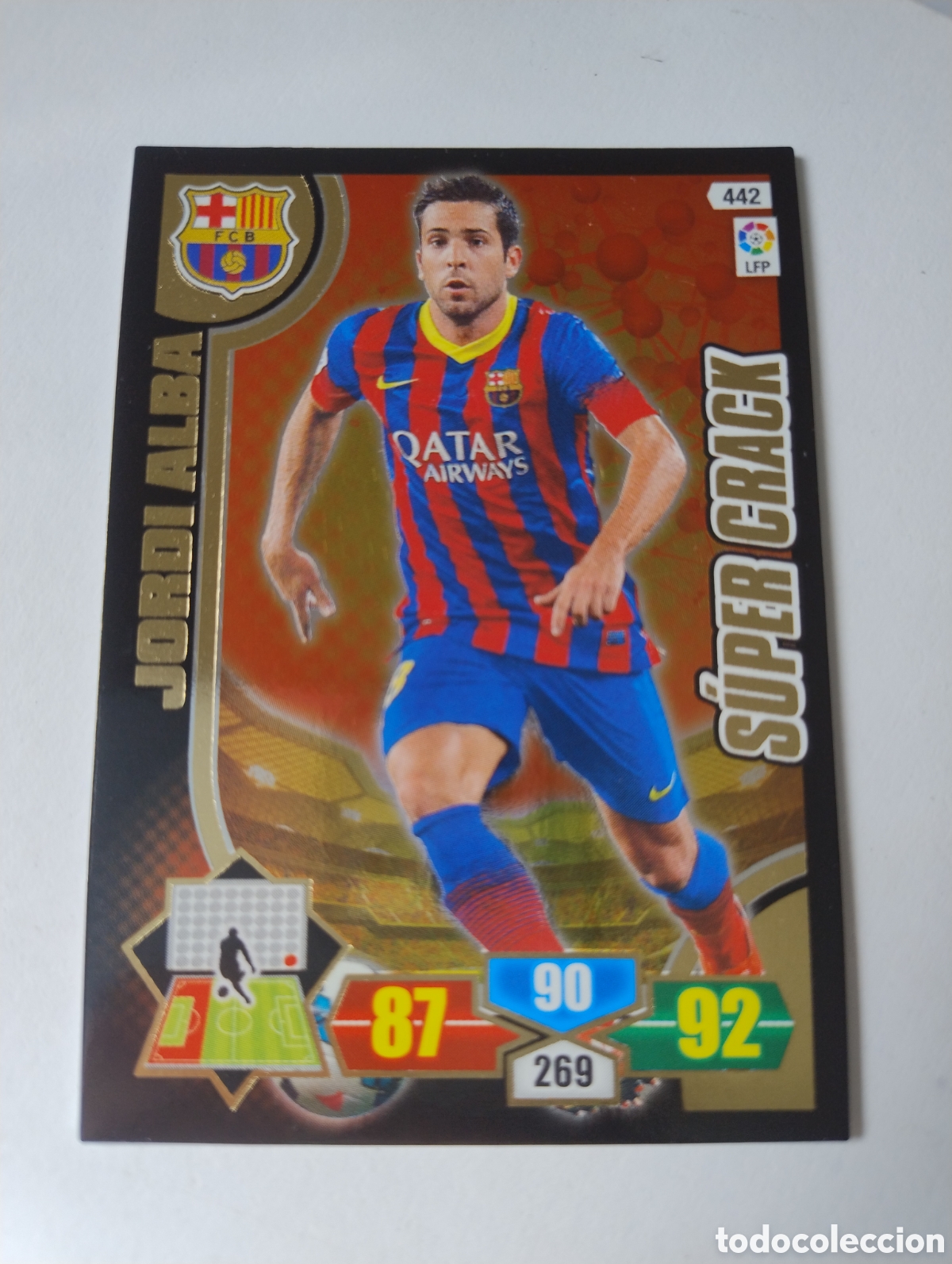 Cromos de F&uacute;tbol: 442 - Jordi Alba - Barcelona - Adrenalyn XL Liga 2013 - 2014 Super Crack